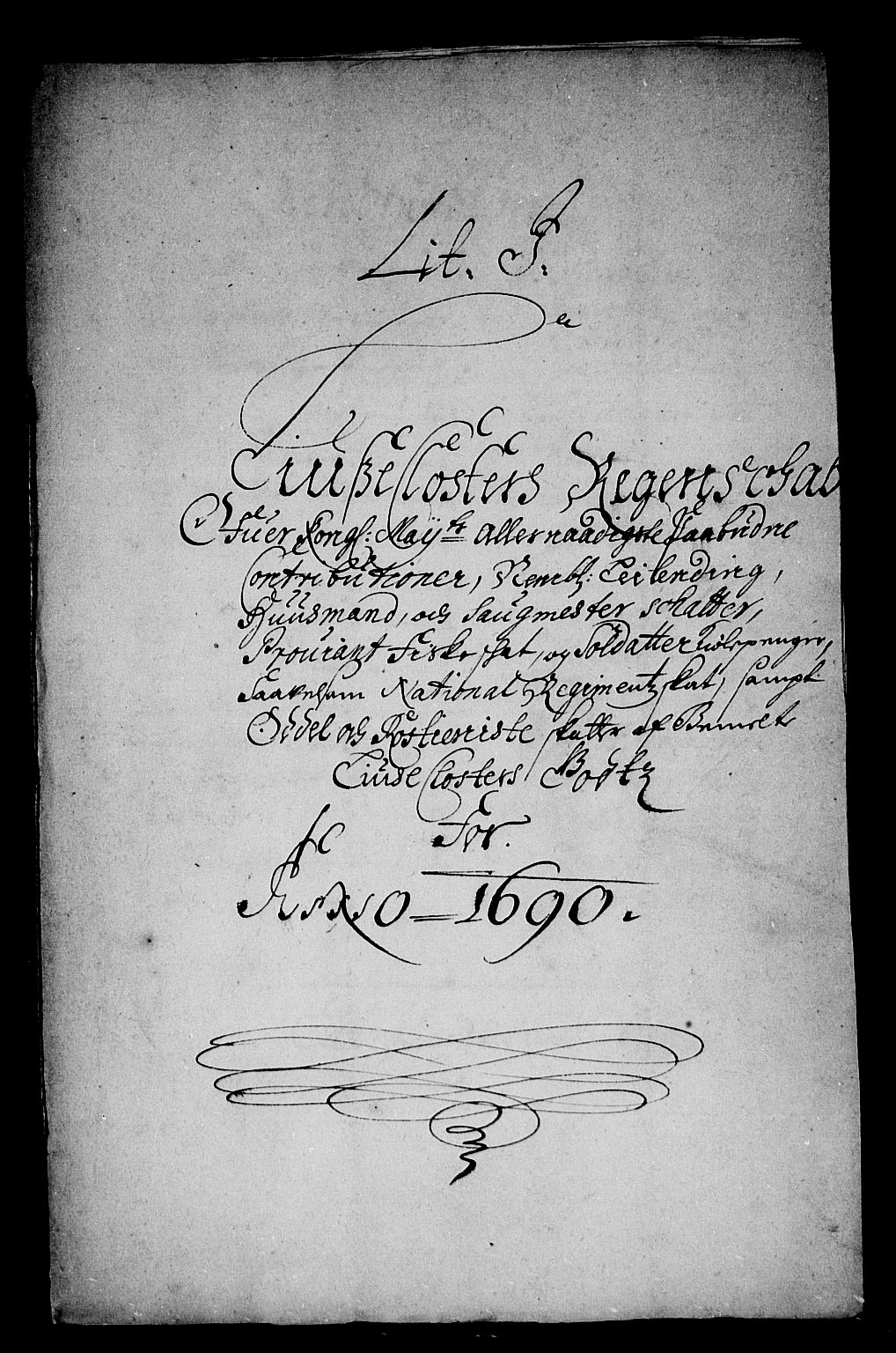 Rentekammeret inntil 1814, Reviderte regnskaper, Stiftamtstueregnskaper, Bergen stiftamt, RA/EA-6043/R/Rc/L0093: Bergen stiftamt, 1690