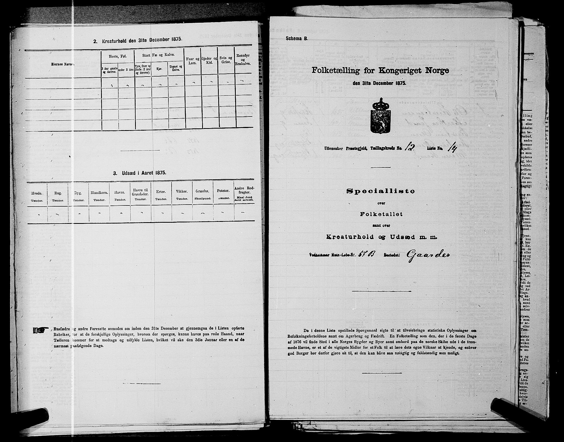 RA, Folketelling 1875 for 0235P Ullensaker prestegjeld, 1875, s. 1842