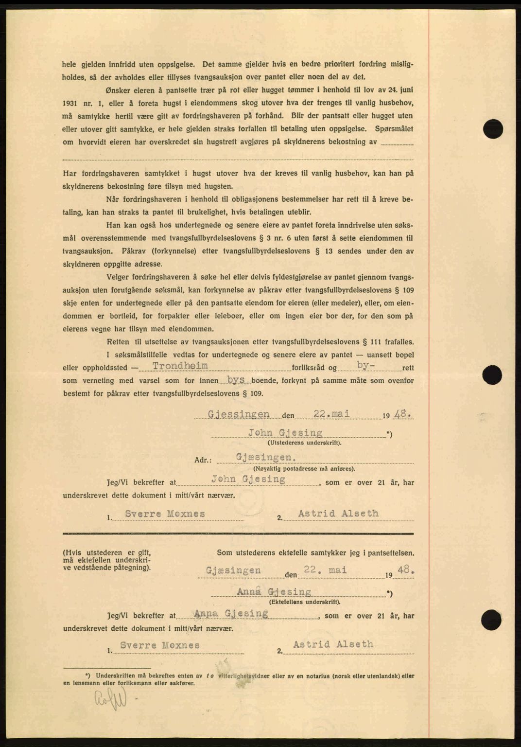 Hitra sorenskriveri, AV/SAT-A-0018/2/2C/2Ca: Pantebok nr. B1, 1939-1949, Dagboknr: 690/1948