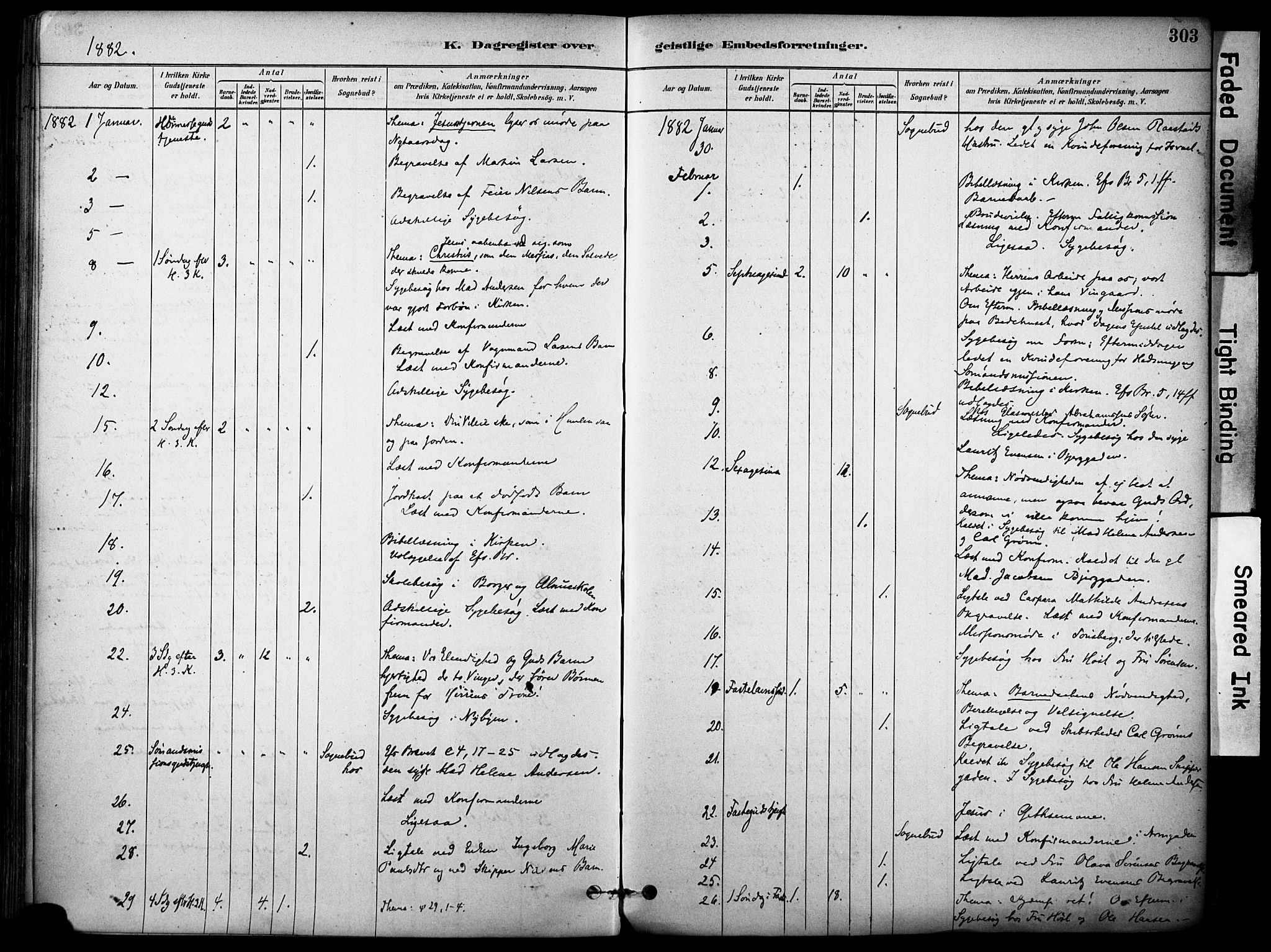 Sandefjord kirkebøker, AV/SAKO-A-315/F/Fa/L0002: Ministerialbok nr. 2, 1880-1894, s. 303