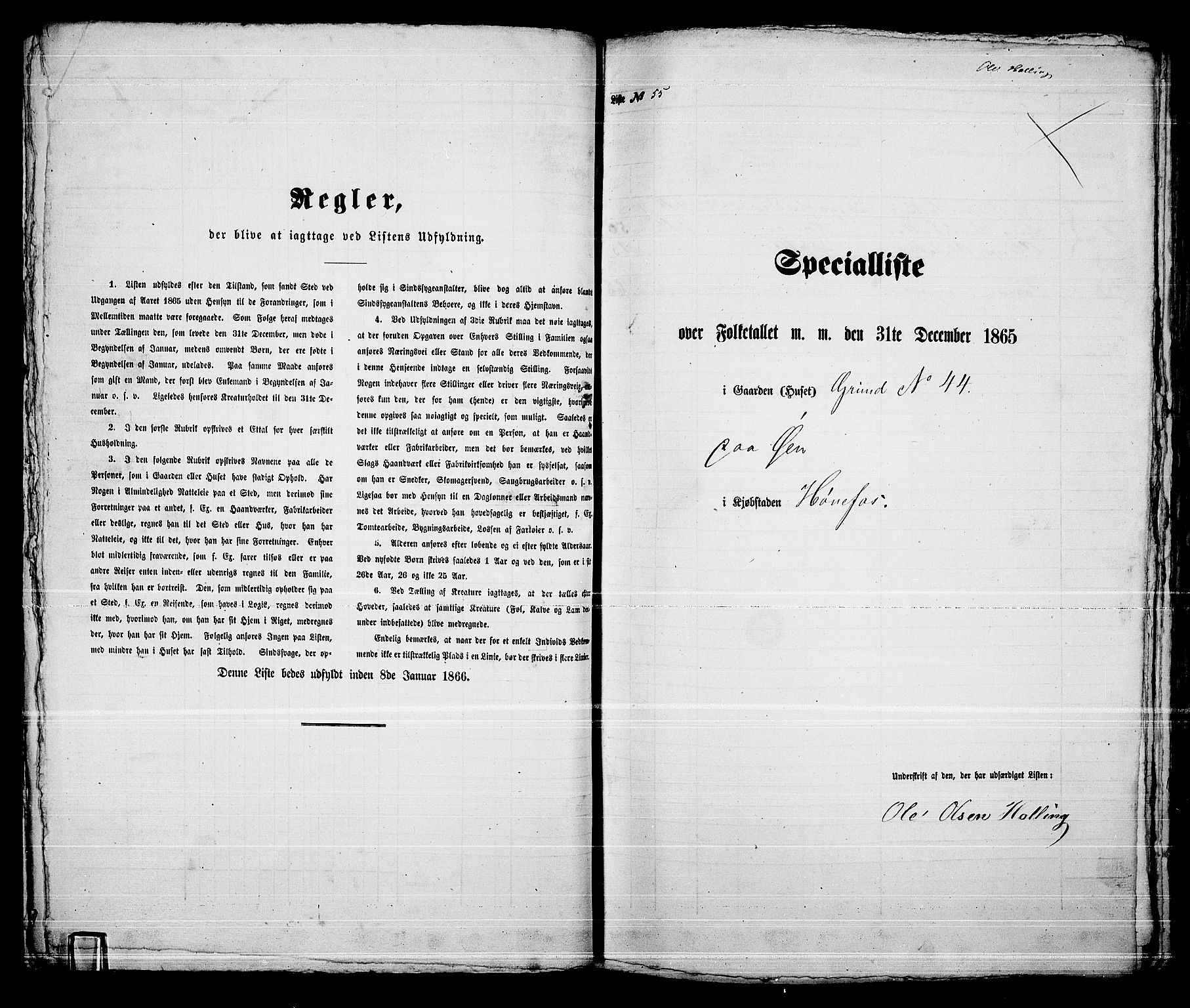 RA, Folketelling 1865 for 0601B Norderhov prestegjeld, Hønefoss kjøpstad, 1865, s. 108