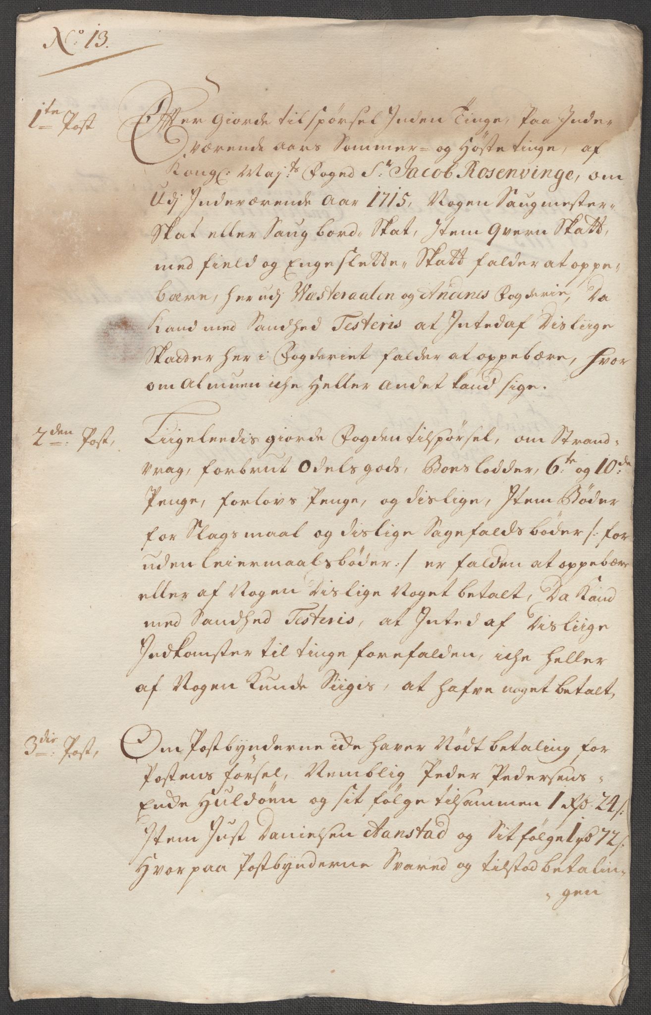 Rentekammeret inntil 1814, Reviderte regnskaper, Fogderegnskap, RA/EA-4092/R67/L4681: Fogderegnskap Vesterålen, Andenes og Lofoten, 1715, s. 100