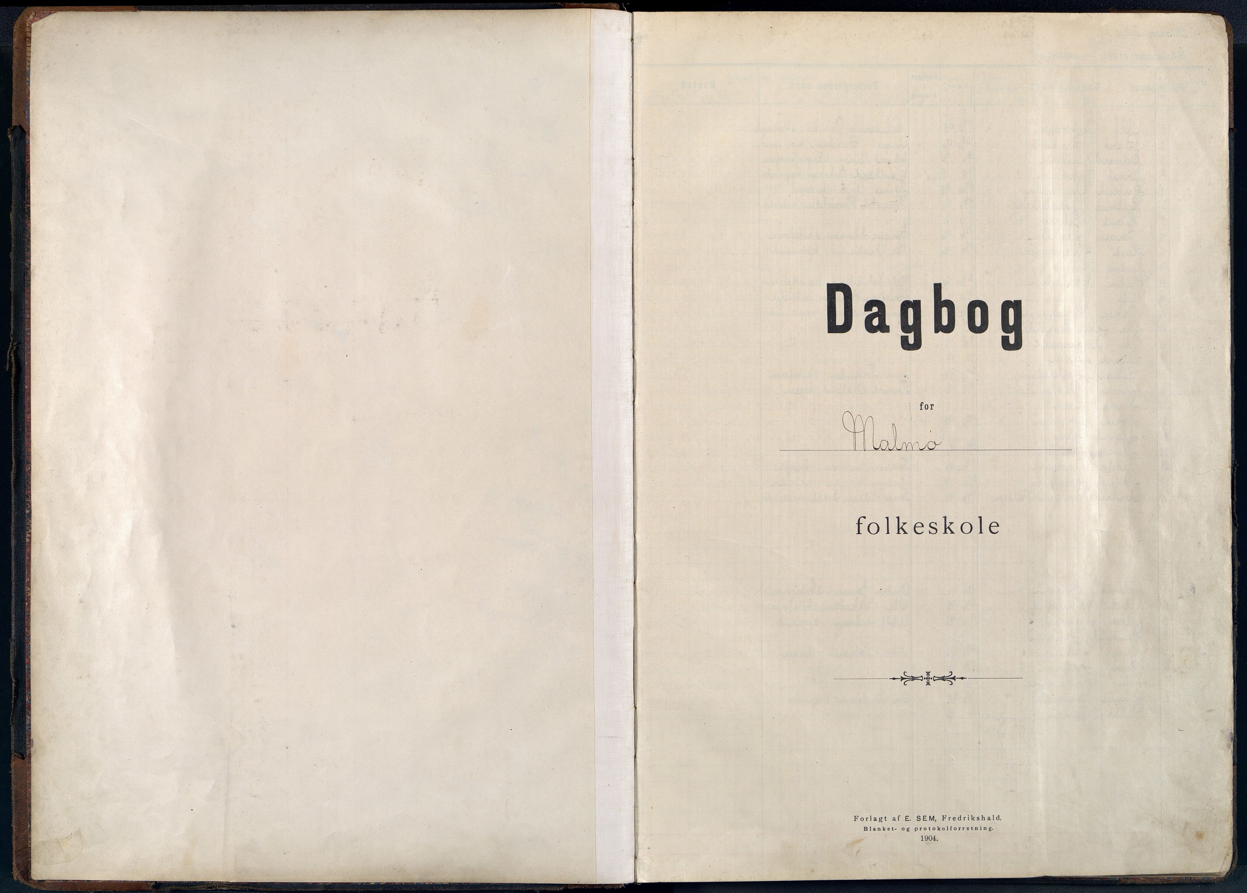 Mandal By - Mandal Allmueskole/Folkeskole/Skole, ARKSOR/1002MG551/I/L0050: Dagbok, 1904-1914