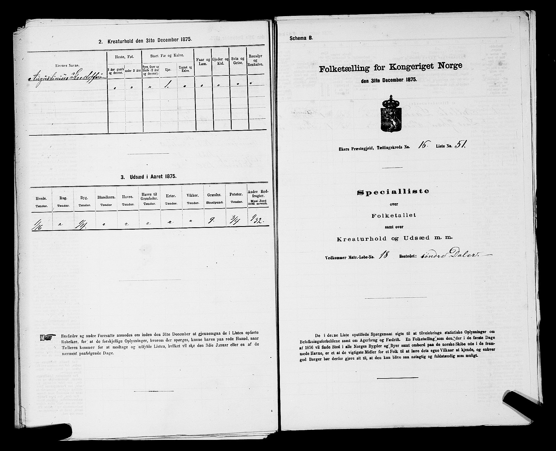 SAKO, Folketelling 1875 for 0624P Eiker prestegjeld, 1875, s. 2971