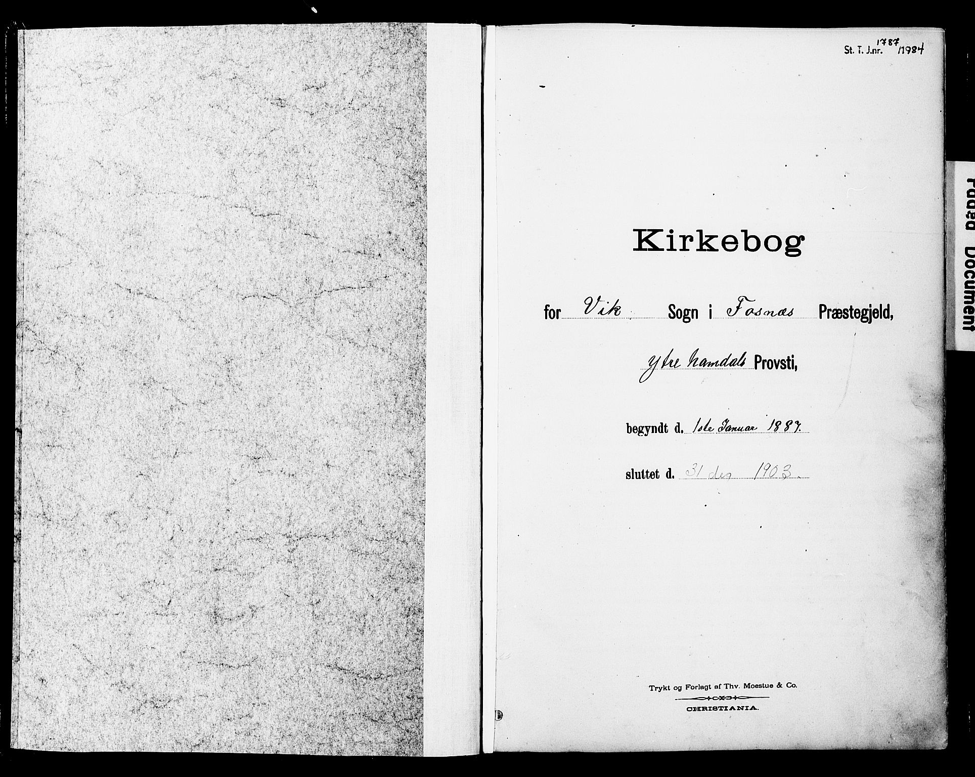 Ministerialprotokoller, klokkerbøker og fødselsregistre - Nord-Trøndelag, SAT/A-1458/774/L0628: Ministerialbok nr. 774A02, 1887-1903