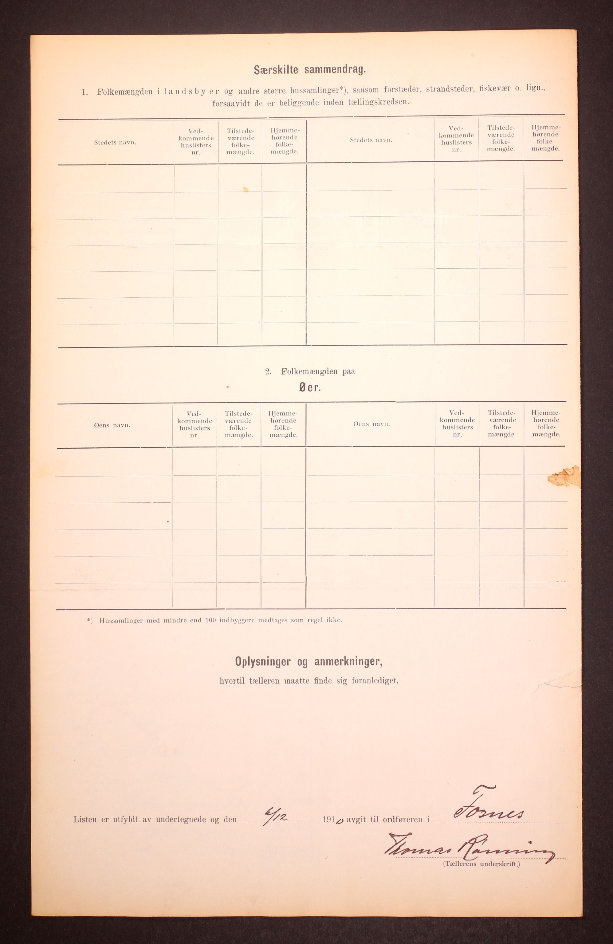 RA, Folketelling 1910 for 1748 Fosnes herred, 1910, s. 9