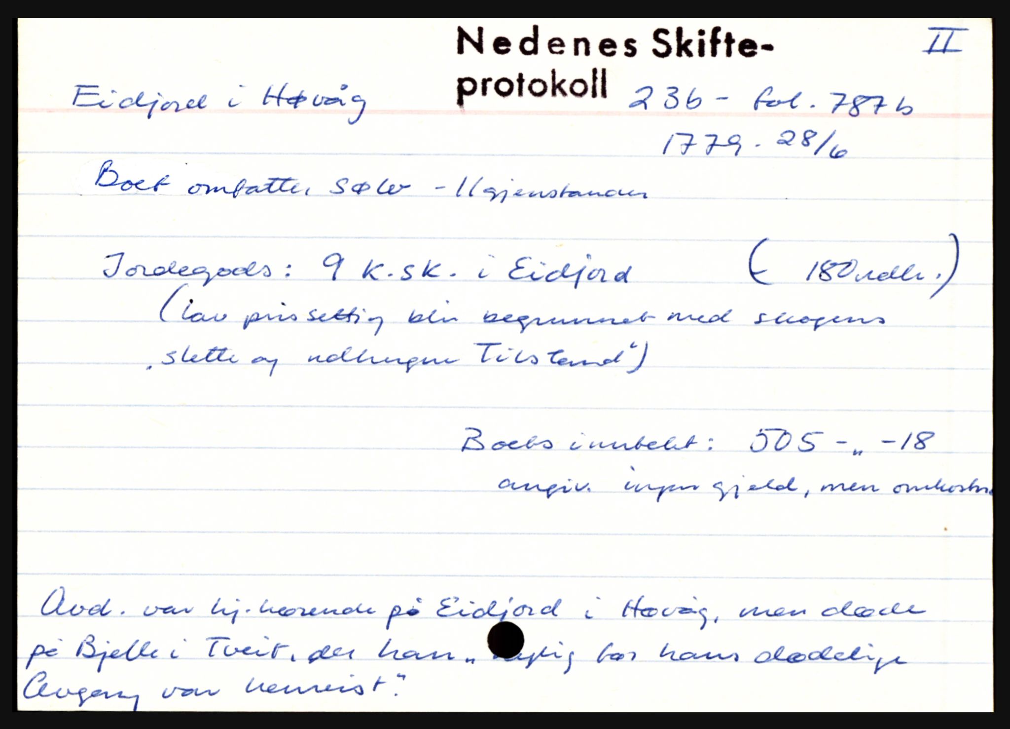 Nedenes sorenskriveri før 1824, AV/SAK-1221-0007/H, s. 5761