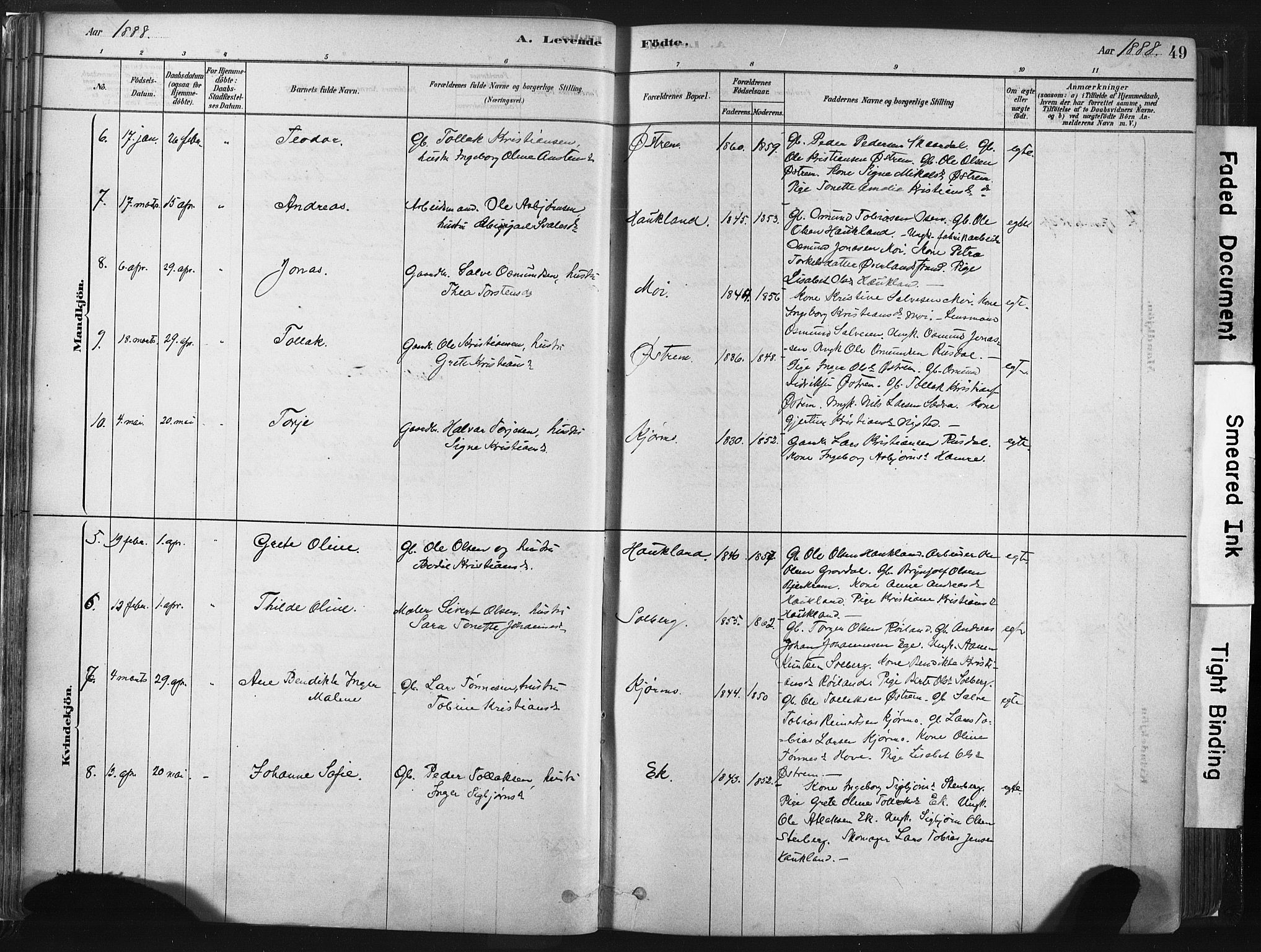 Lund sokneprestkontor, AV/SAST-A-101809/S06/L0011: Ministerialbok nr. A 10, 1877-1904, s. 49