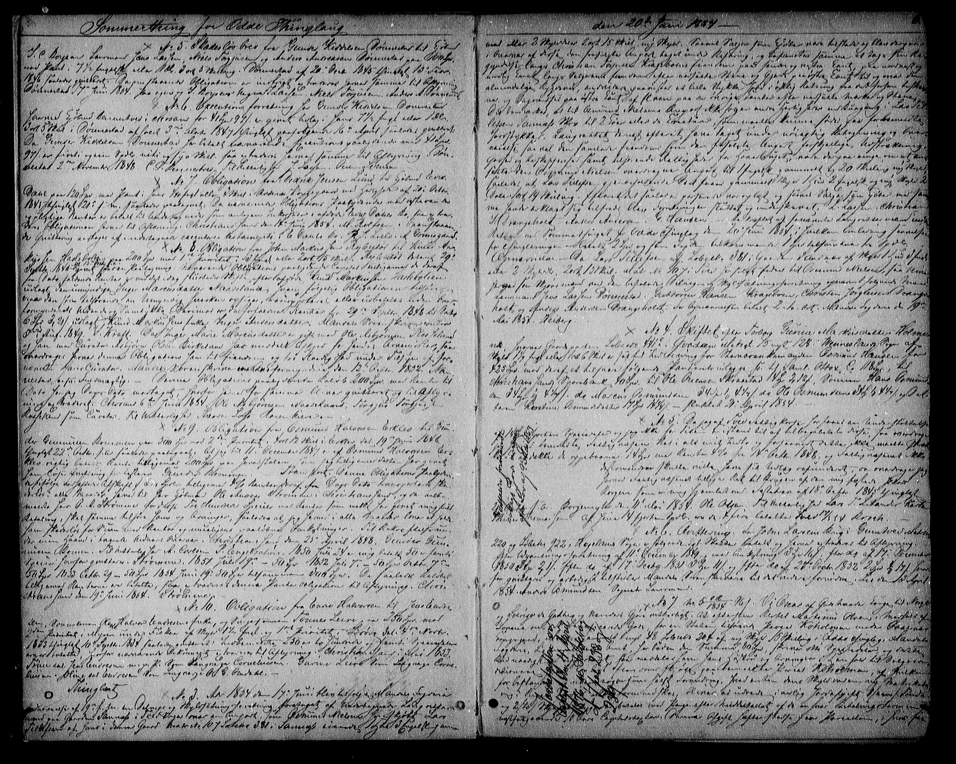 Torridal sorenskriveri, SAK/1221-0012/G/Gb/Gba/L0004: Pantebok nr. 3, 1854-1860, s. 6