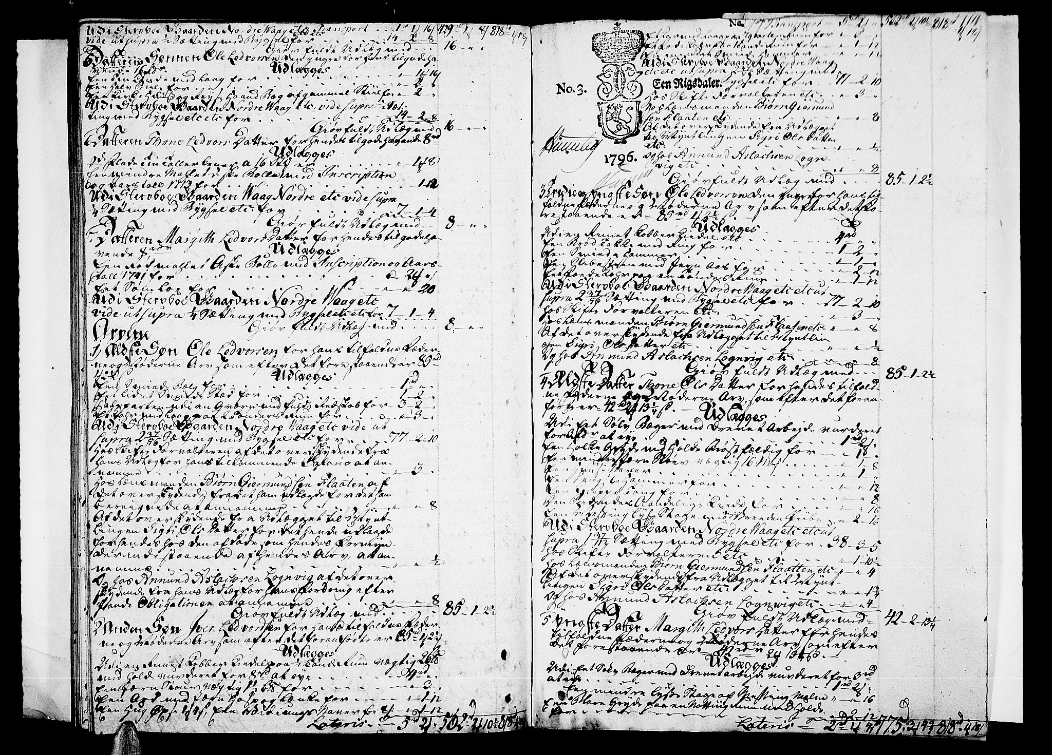 Vest-Telemark sorenskriveri, AV/SAKO-A-134/H/Ha/Haa/L0016a: Skifteprotokoll, 1794-1798, s. 712b-713a