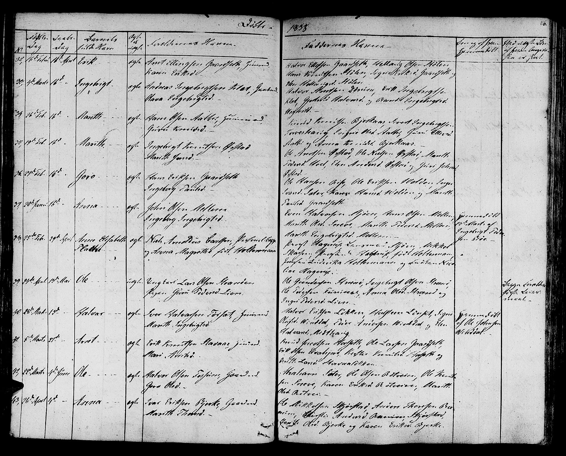 Ministerialprotokoller, klokkerbøker og fødselsregistre - Sør-Trøndelag, SAT/A-1456/678/L0897: Ministerialbok nr. 678A06-07, 1821-1847, s. 116