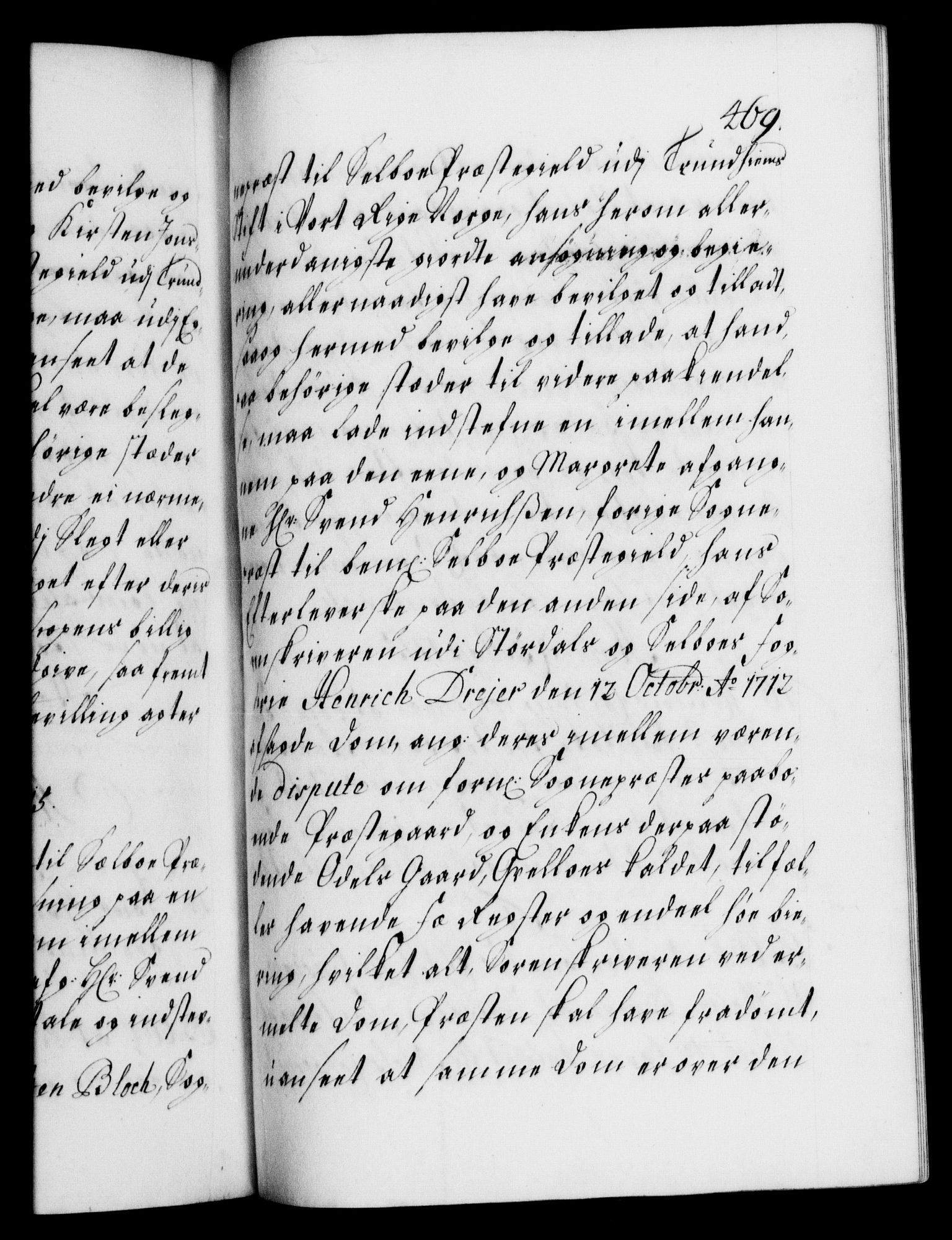 Danske Kanselli 1572-1799, AV/RA-EA-3023/F/Fc/Fca/Fcaa/L0021: Norske registre, 1712-1715, s. 469a