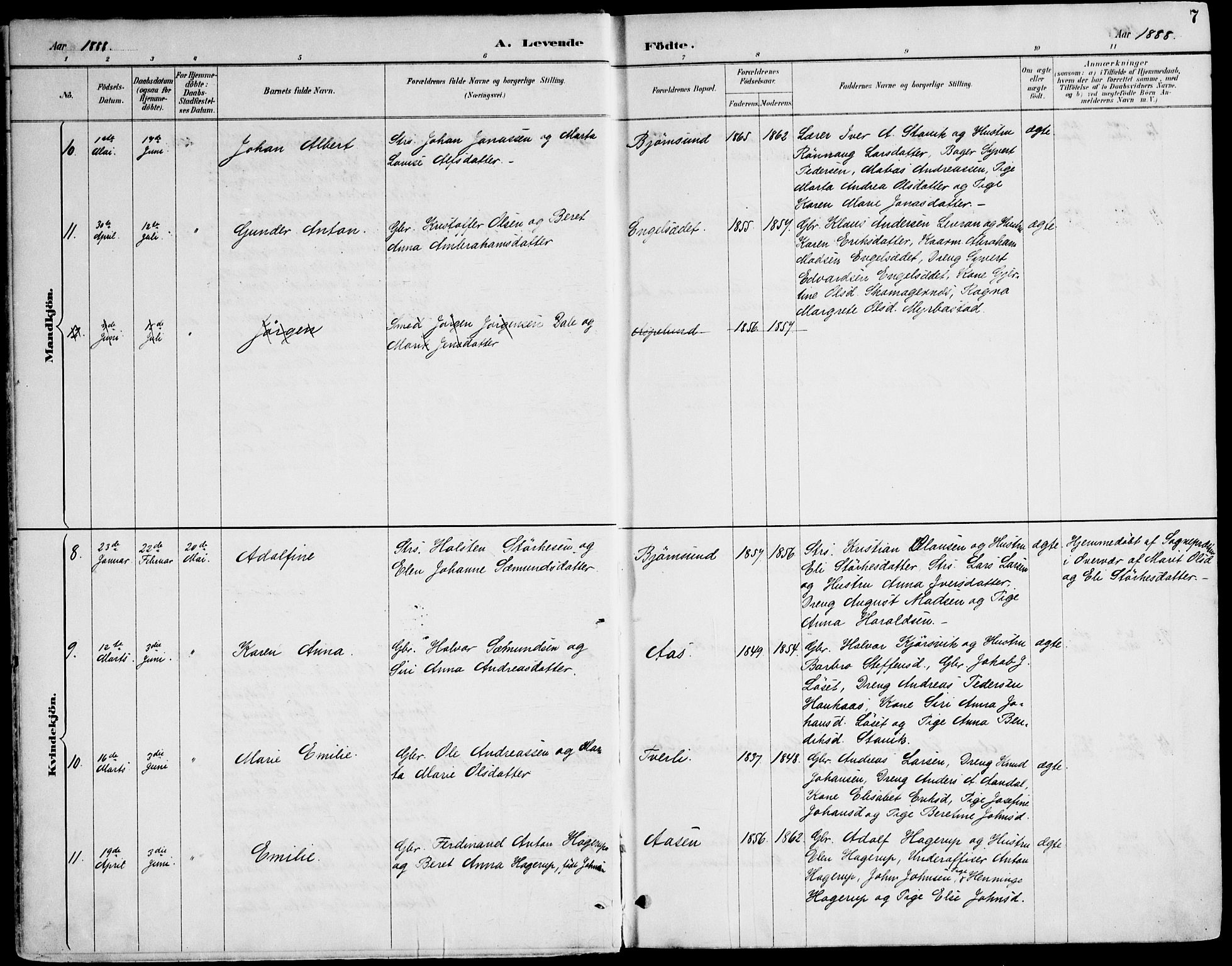 Ministerialprotokoller, klokkerbøker og fødselsregistre - Møre og Romsdal, AV/SAT-A-1454/565/L0750: Ministerialbok nr. 565A04, 1887-1905, s. 7