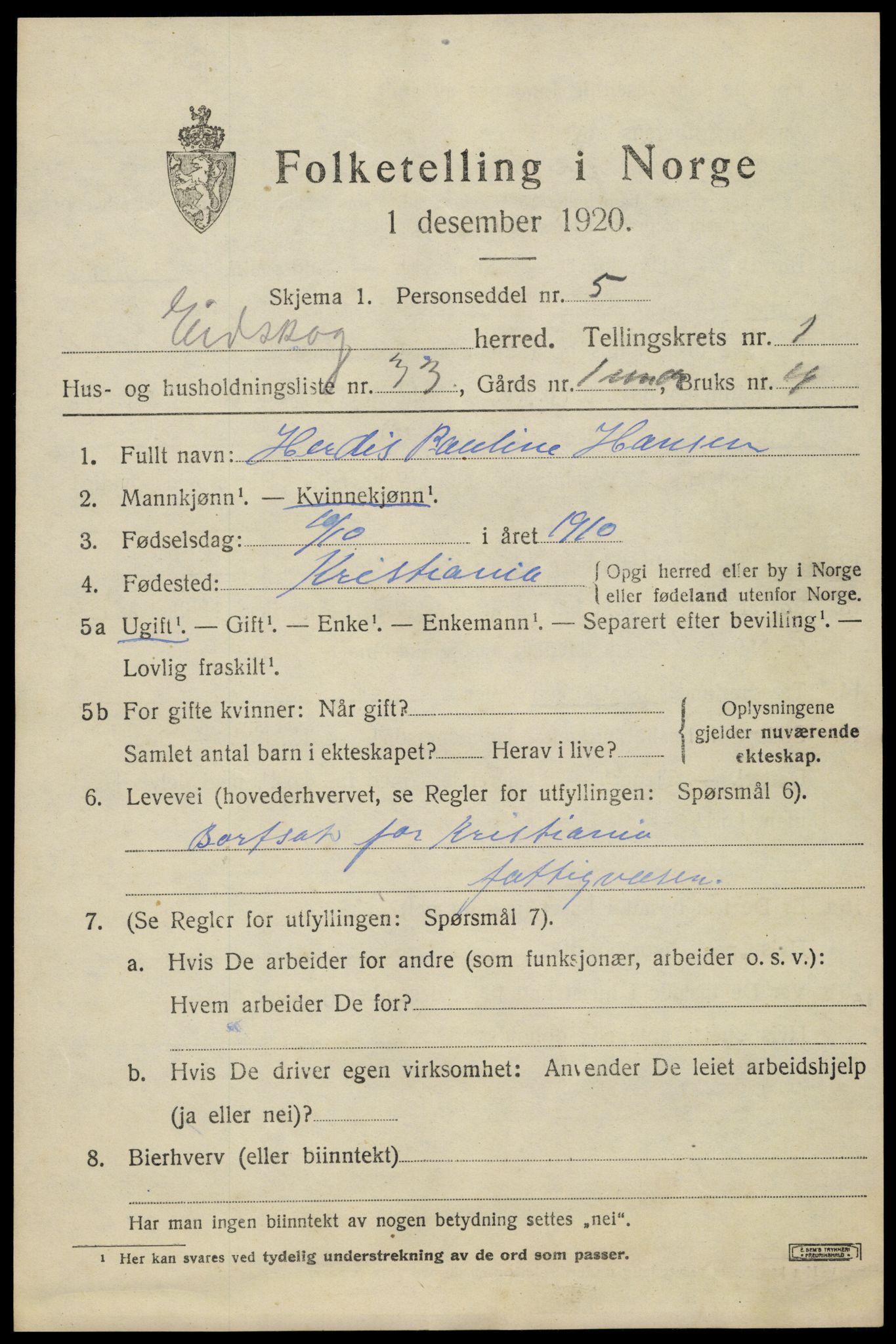SAH, Folketelling 1920 for 0420 Eidskog herred, 1920, s. 2761