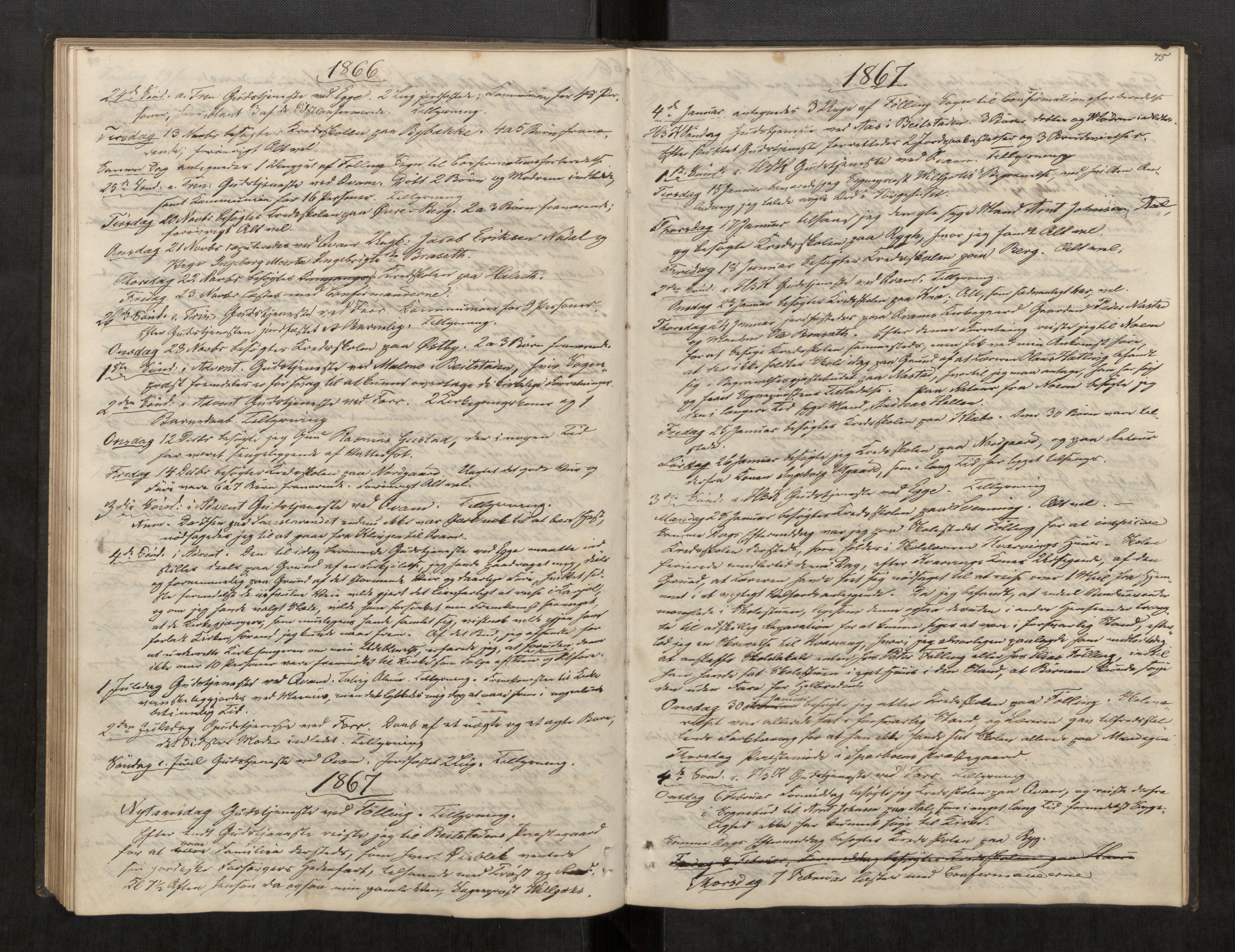 Stod sokneprestkontor, AV/SAT-A-1164/2/I/I1/I1d/L0002: Residerende kapellans bok nr. 2, 1850-1869, s. 75