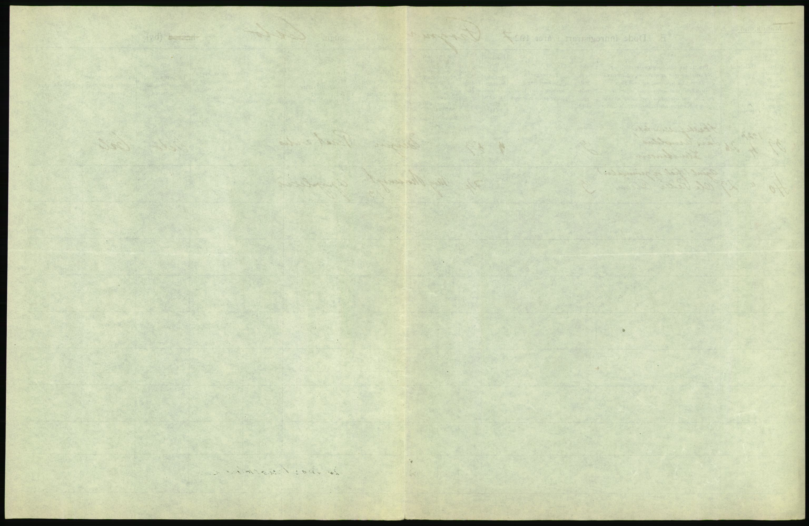 Statistisk sentralbyrå, Sosiodemografiske emner, Befolkning, AV/RA-S-2228/D/Df/Dfc/Dfcg/L0009: Oslo: Døde menn, 1927, s. 99