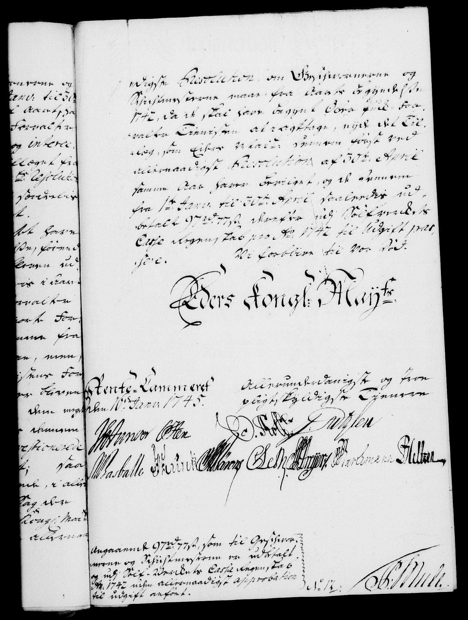 Rentekammeret, Kammerkanselliet, RA/EA-3111/G/Gf/Gfa/L0028: Norsk relasjons- og resolusjonsprotokoll (merket RK 52.28), 1745-1746, s. 81