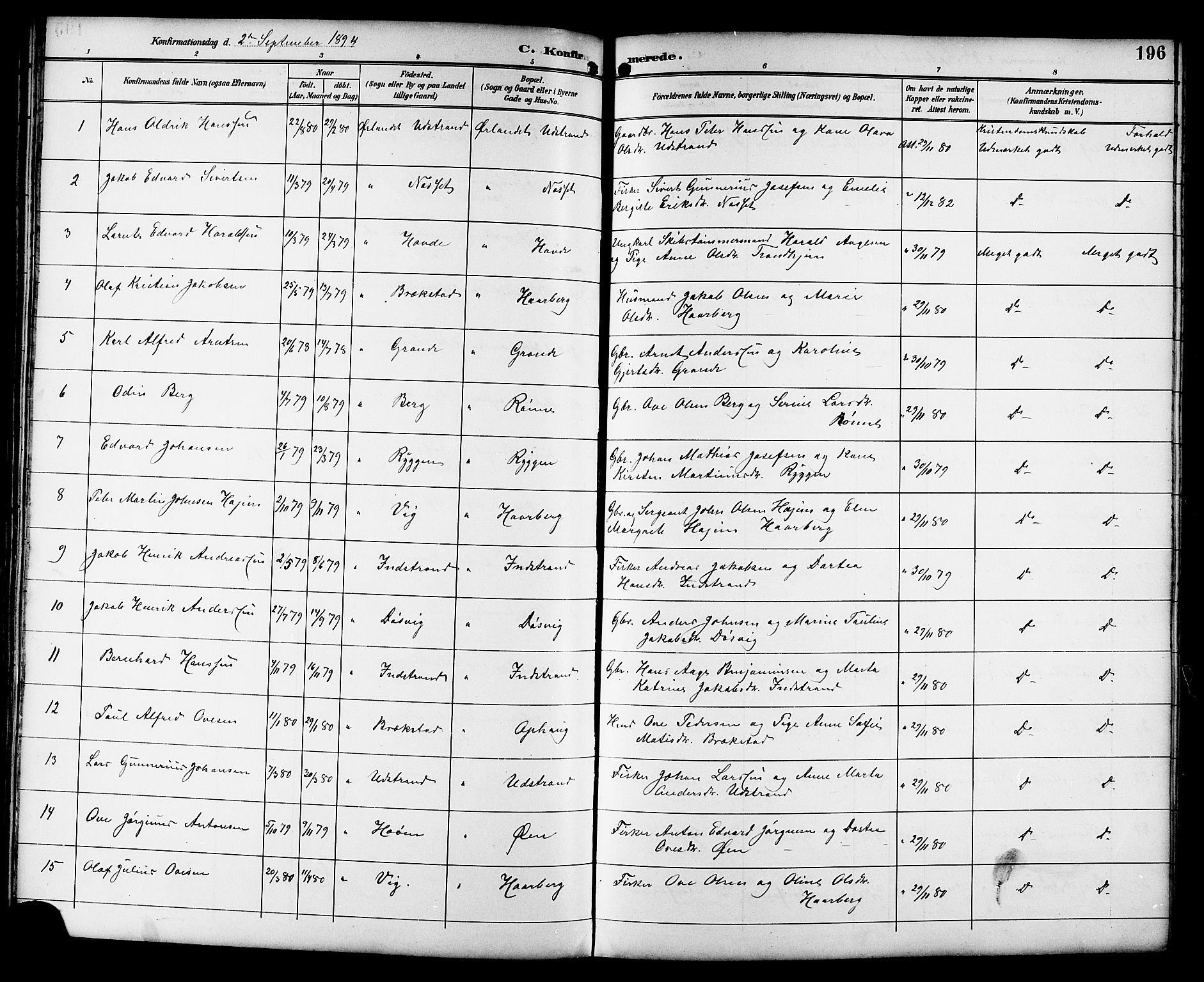 Ministerialprotokoller, klokkerbøker og fødselsregistre - Sør-Trøndelag, AV/SAT-A-1456/659/L0746: Klokkerbok nr. 659C03, 1893-1912, s. 196