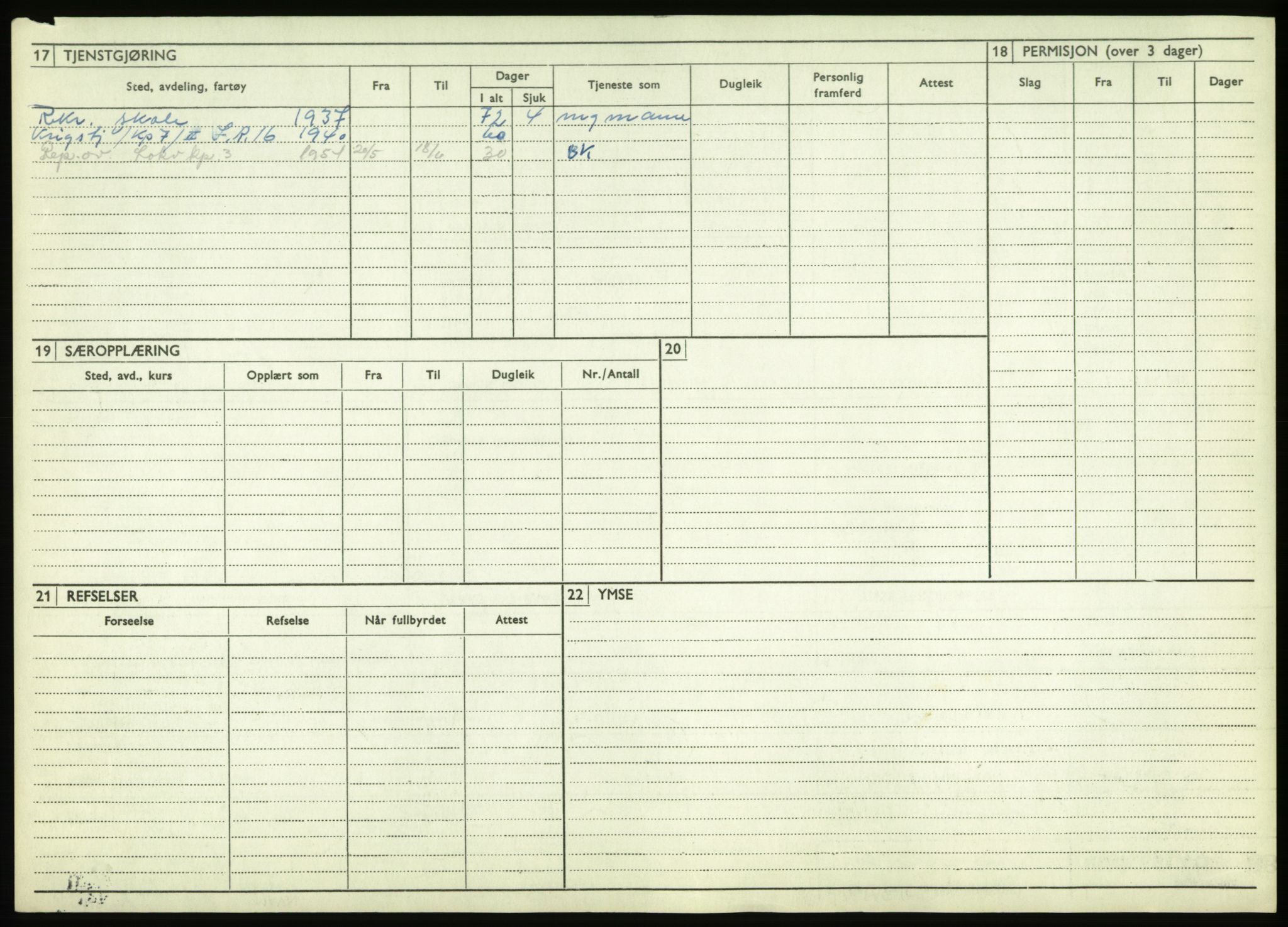 Forsvaret, Troms infanteriregiment nr. 16, AV/RA-RAFA-3146/P/Pa/L0021: Rulleblad for regimentets menige mannskaper, årsklasse 1937, 1937, s. 1068