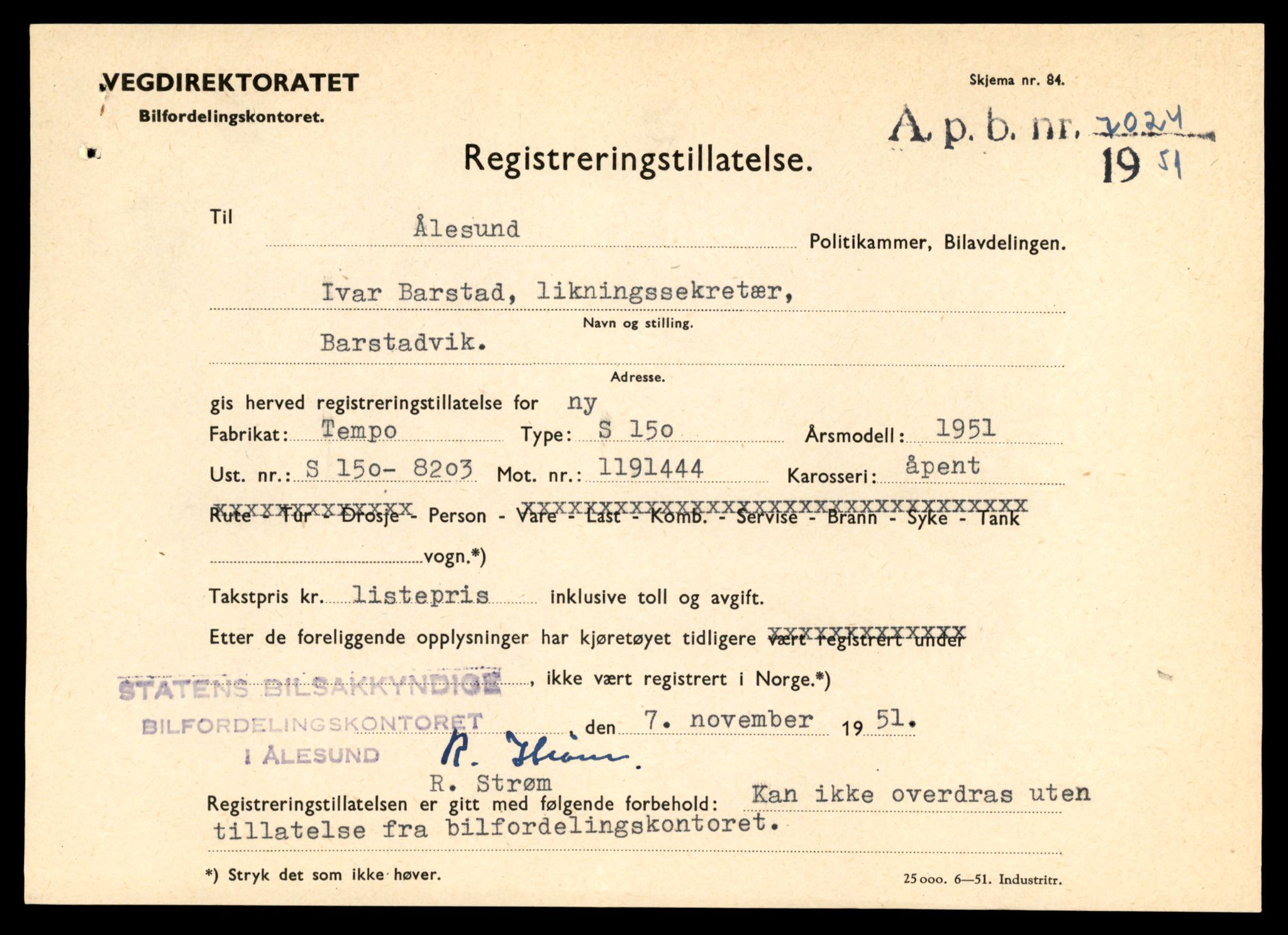 Møre og Romsdal vegkontor - Ålesund trafikkstasjon, SAT/A-4099/F/Fe/L0030: Registreringskort for kjøretøy T 11620 - T 11799, 1927-1998, s. 1391