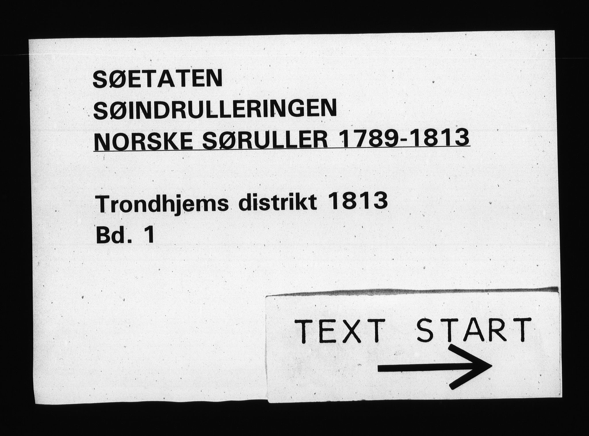 Sjøetaten, RA/EA-3110/F/L0340: Trondheim distrikt, bind 1, 1813