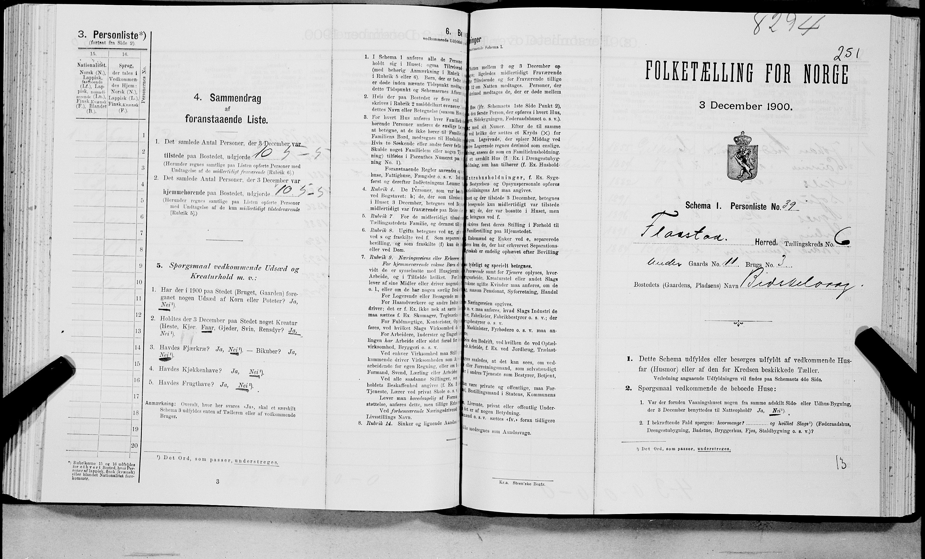 SAT, Folketelling 1900 for 1859 Flakstad herred, 1900, s. 741