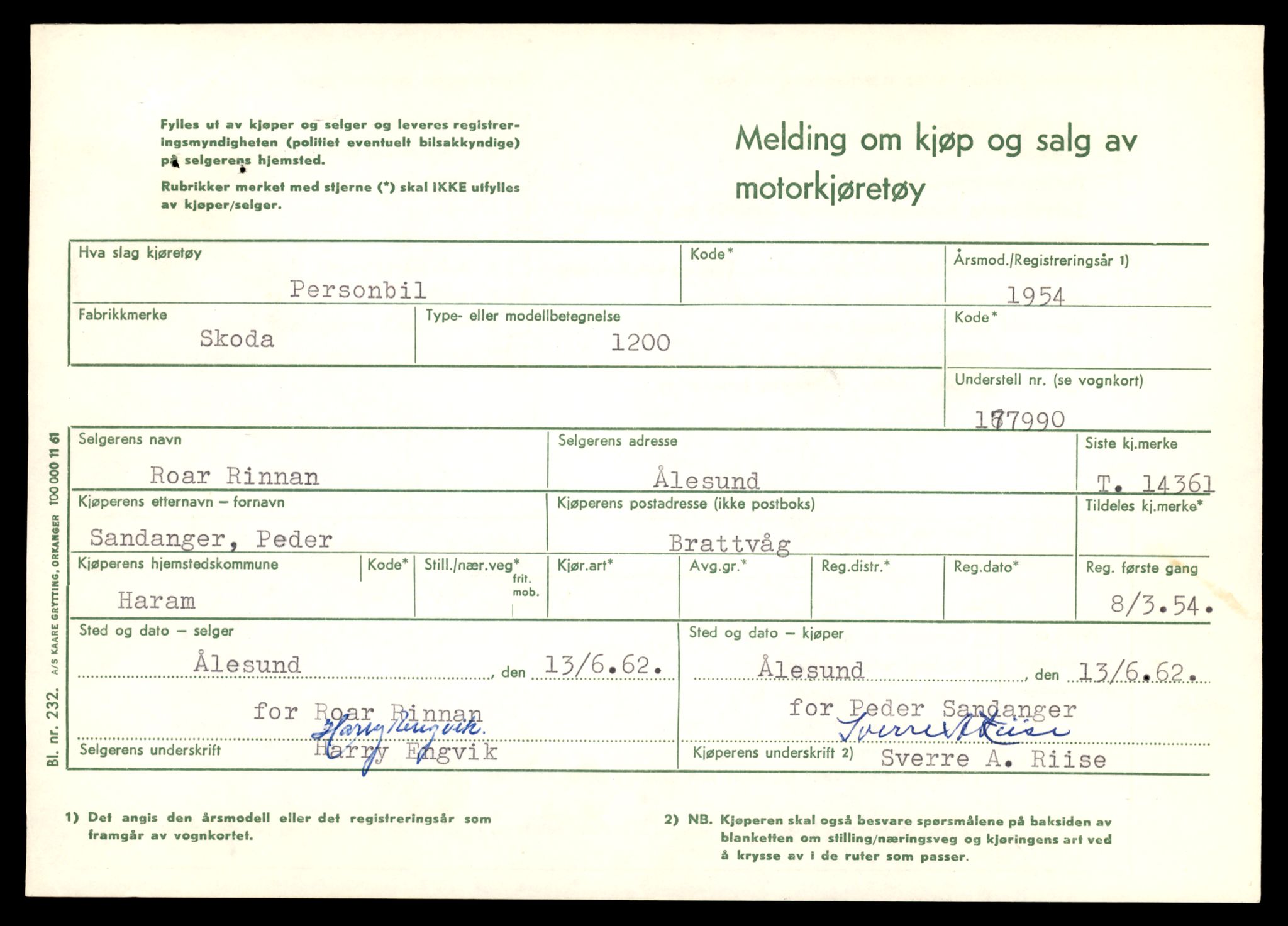 Møre og Romsdal vegkontor - Ålesund trafikkstasjon, SAT/A-4099/F/Fe/L0045: Registreringskort for kjøretøy T 14320 - T 14444, 1927-1998, s. 1189