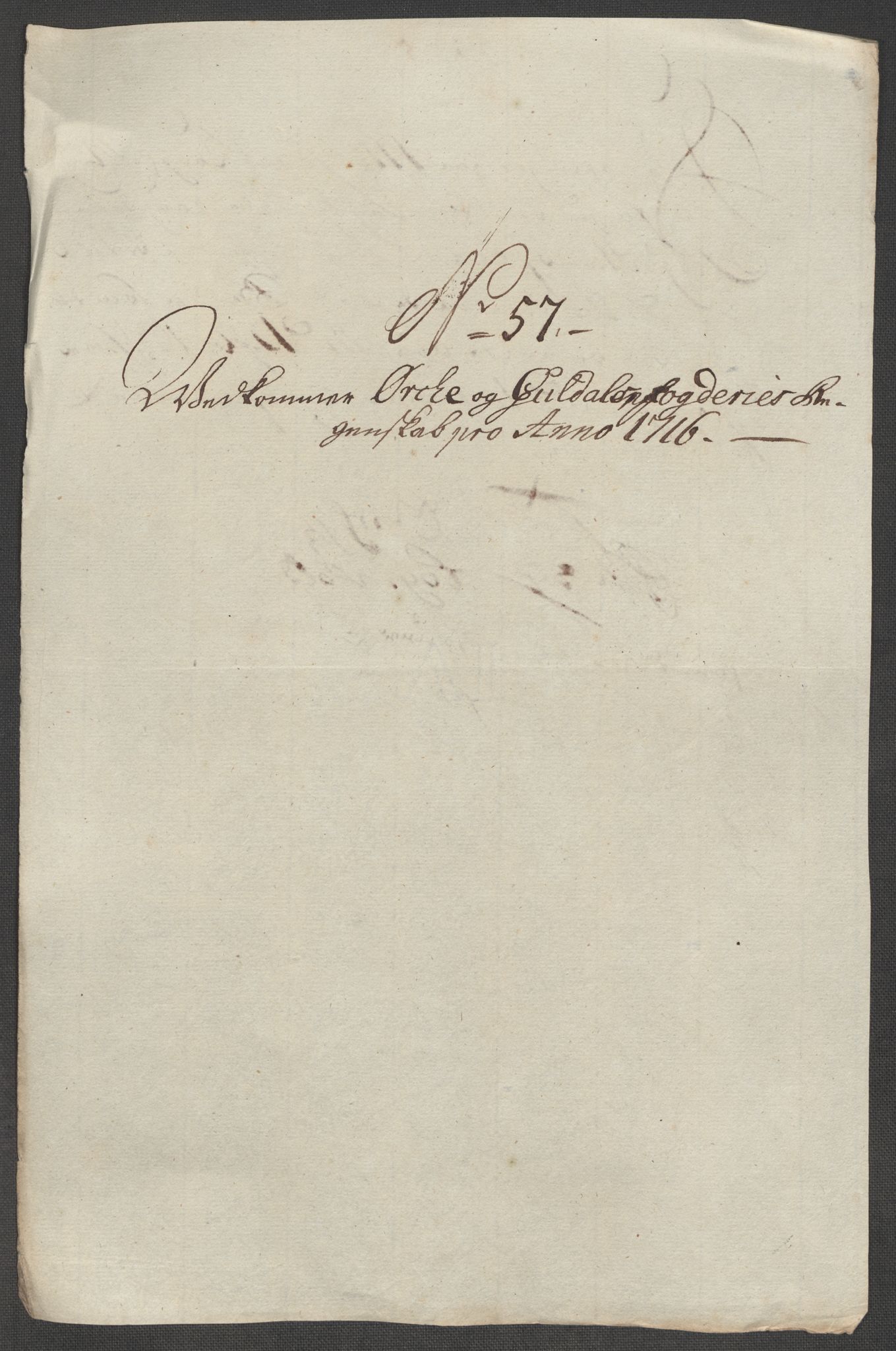 Rentekammeret inntil 1814, Reviderte regnskaper, Fogderegnskap, RA/EA-4092/R60/L3968: Fogderegnskap Orkdal og Gauldal, 1716, s. 111