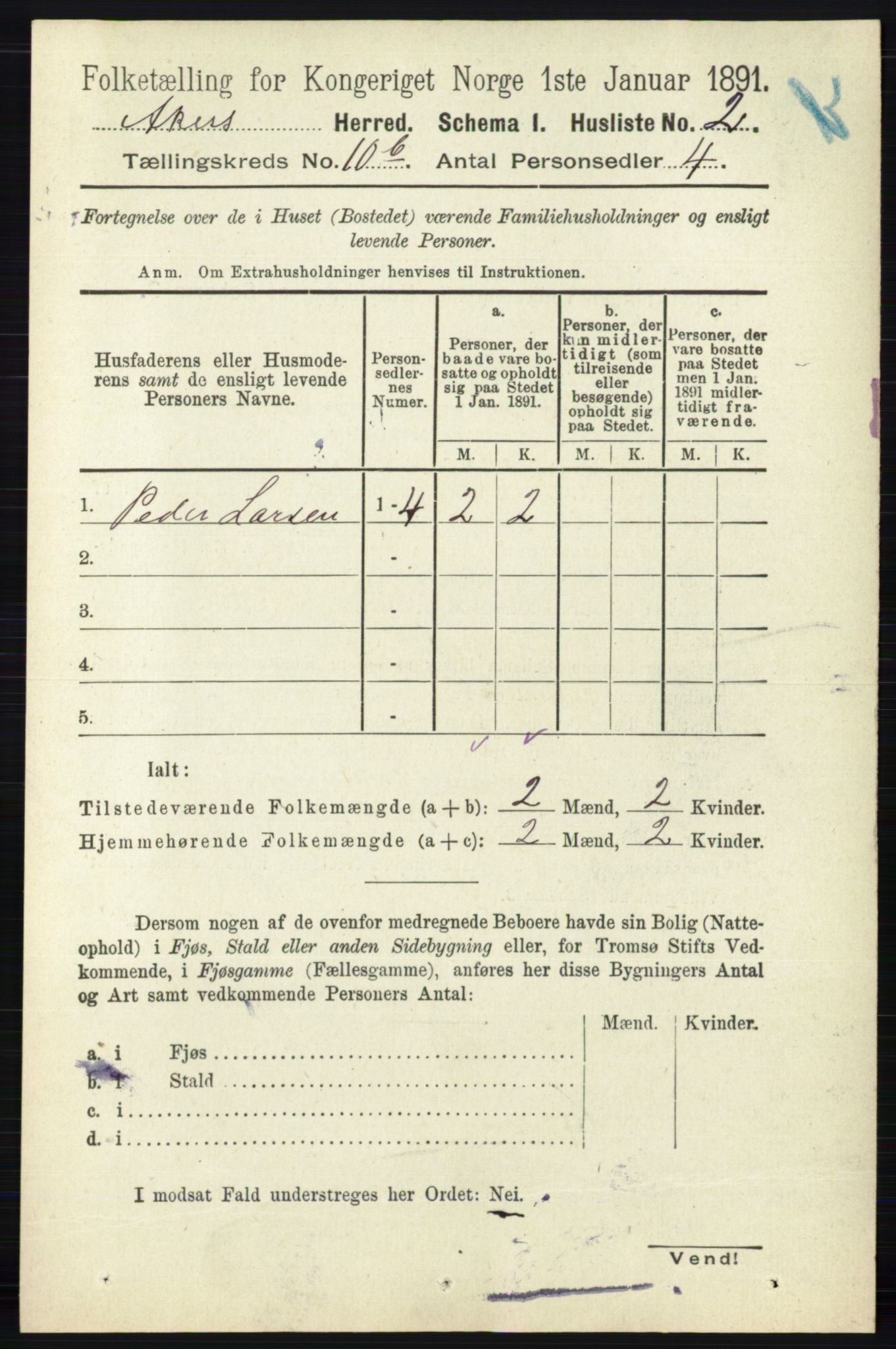 RA, Folketelling 1891 for 0218 Aker herred, 1891, s. 9554