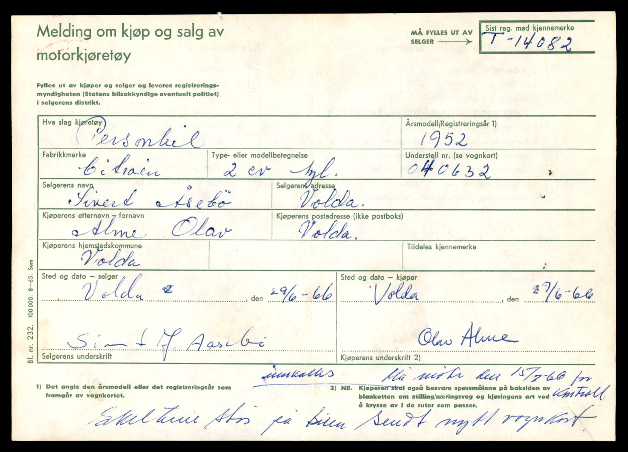 Møre og Romsdal vegkontor - Ålesund trafikkstasjon, AV/SAT-A-4099/F/Fe/L0043: Registreringskort for kjøretøy T 14080 - T 14204, 1927-1998, s. 47