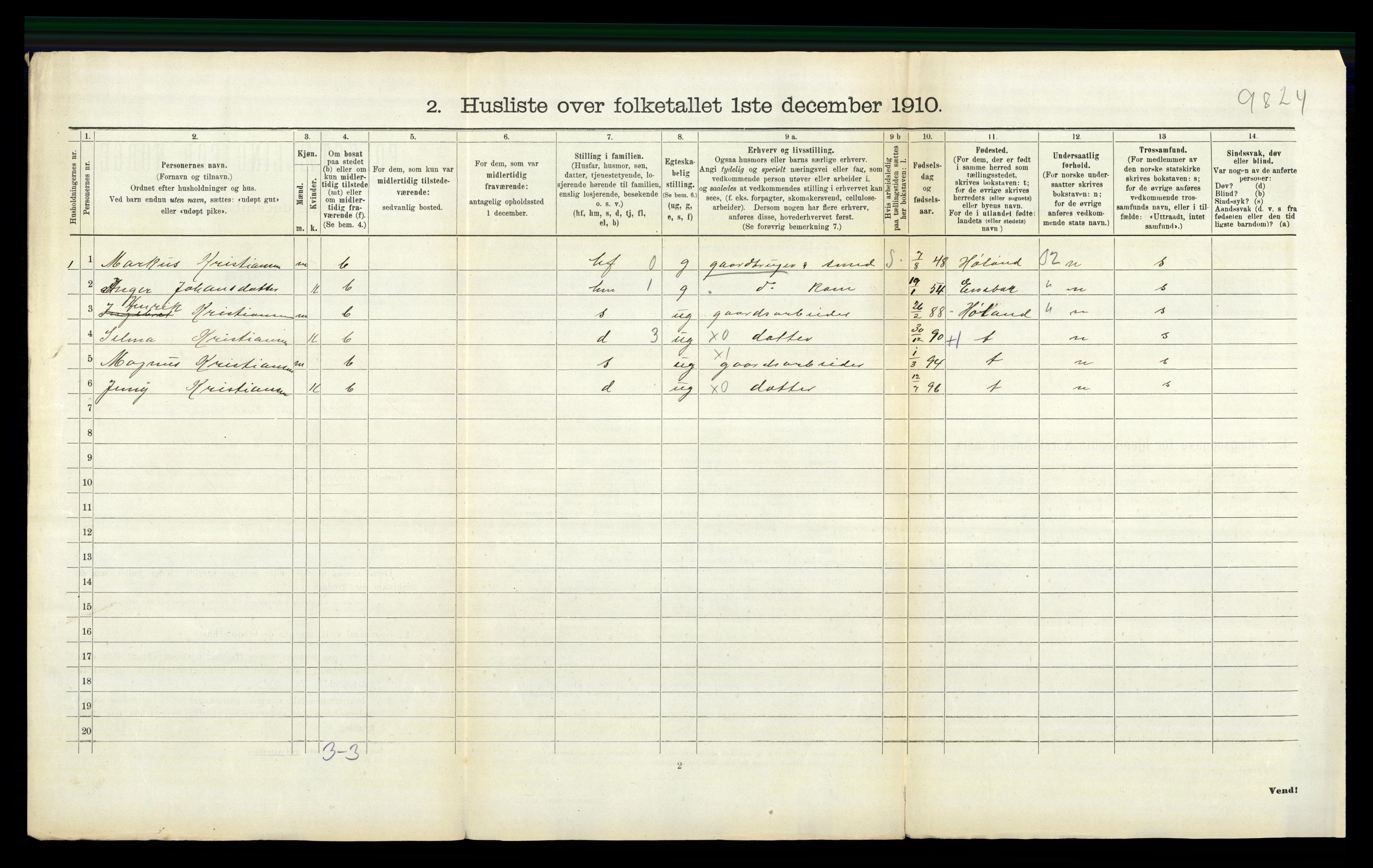 RA, Folketelling 1910 for 0227 Fet herred, 1910, s. 1038