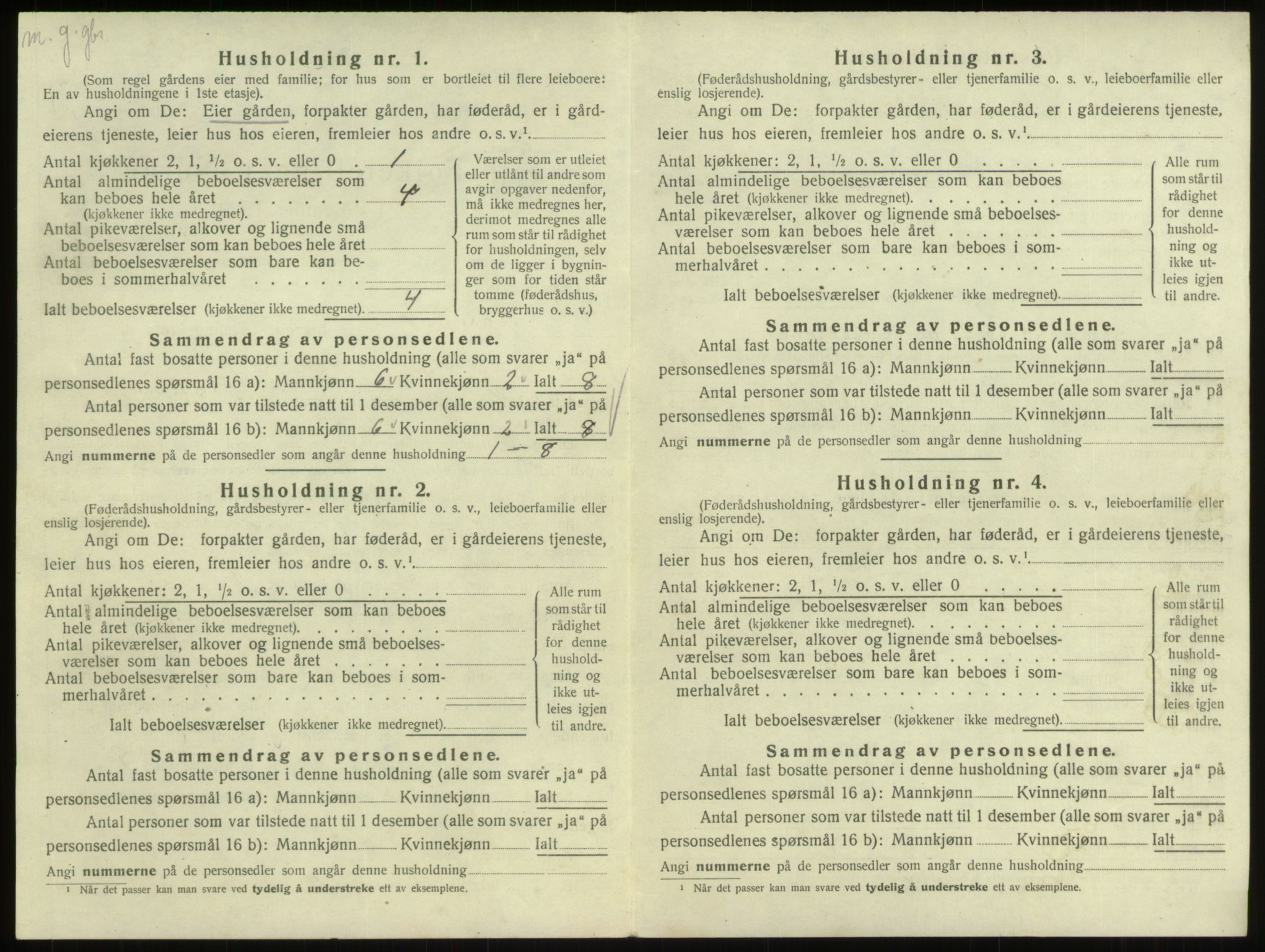 SAB, Folketelling 1920 for 1446 Breim herred, 1920, s. 206