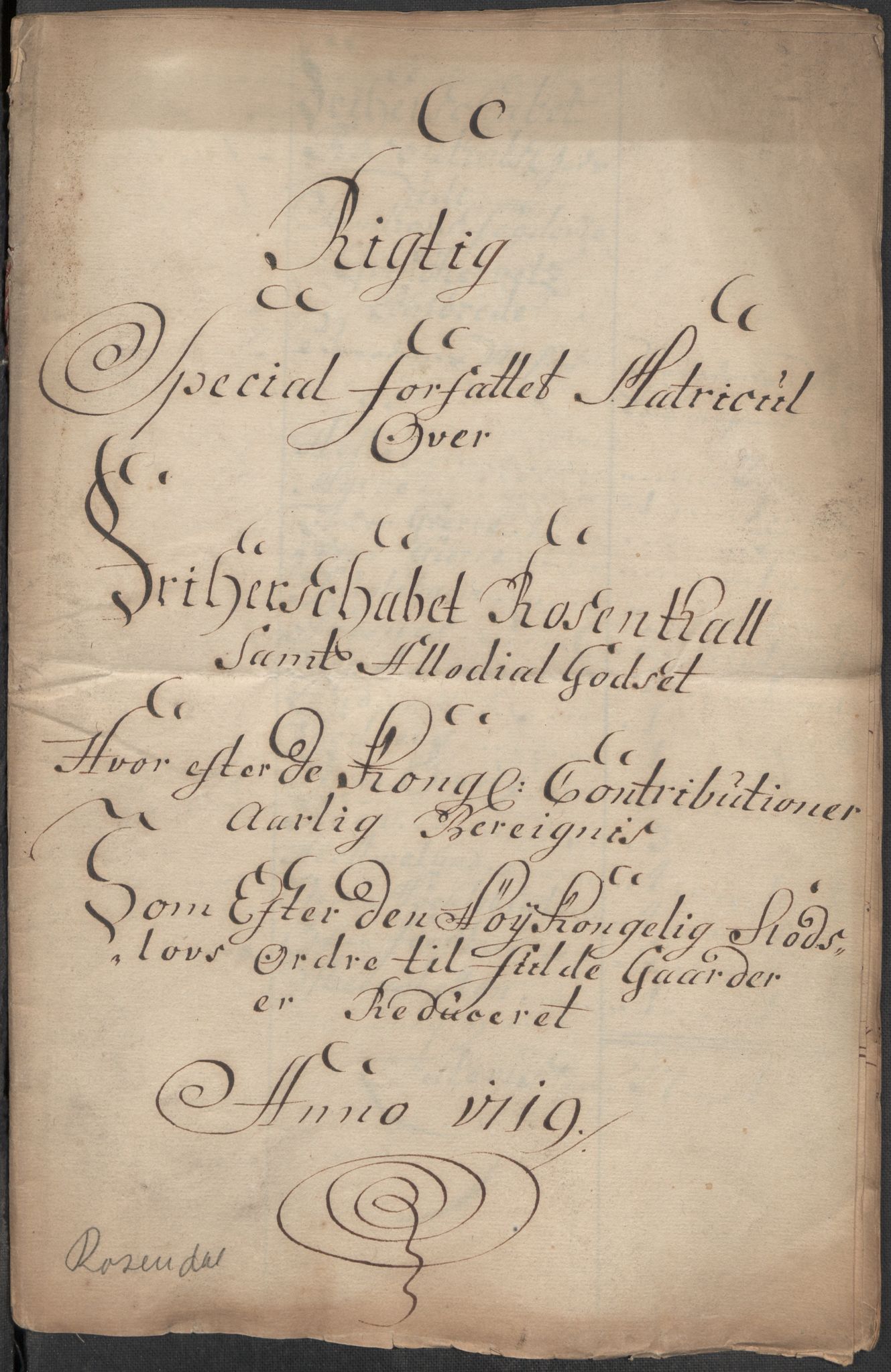 Rentekammeret inntil 1814, Reviderte regnskaper, Fogderegnskap, RA/EA-4092/R49/L3140: Fogderegnskap Rosendal Baroni, 1718-1720, s. 111