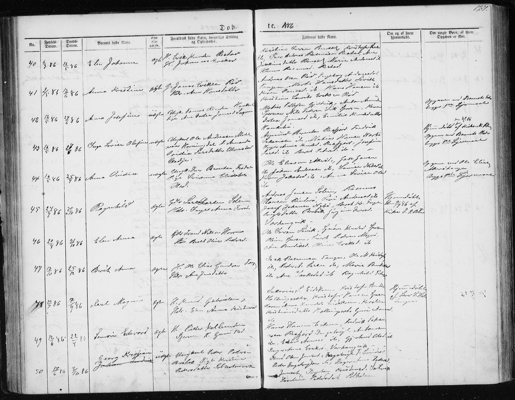 Ministerialprotokoller, klokkerbøker og fødselsregistre - Møre og Romsdal, AV/SAT-A-1454/560/L0724: Klokkerbok nr. 560C01, 1867-1892, s. 127