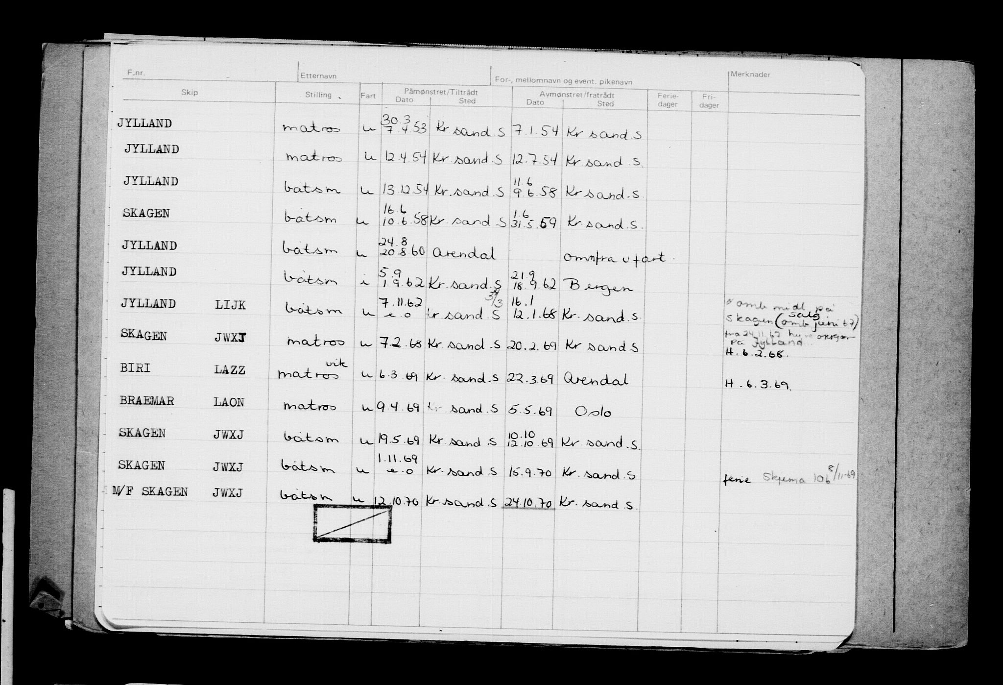 Direktoratet for sjømenn, AV/RA-S-3545/G/Gb/L0173: Hovedkort, 1919, s. 346