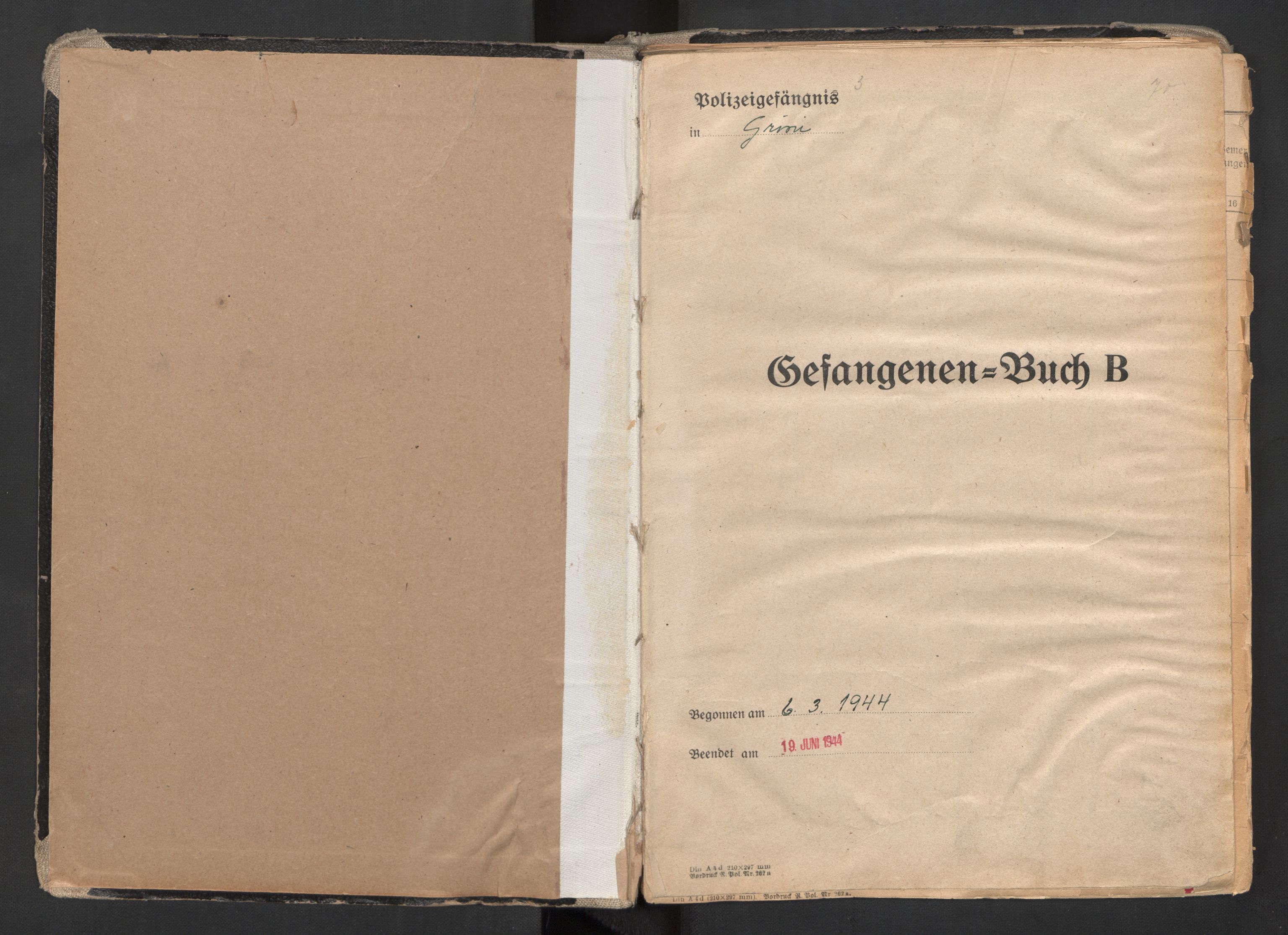 Befehlshaber der Sicherheitspolizei und des SD, RA/RAFA-5969/F/Fa/Faa/L0006: Fangeprotokoll. - Gefangenen-Buch B. Fangenr. 10111-11420, 1944