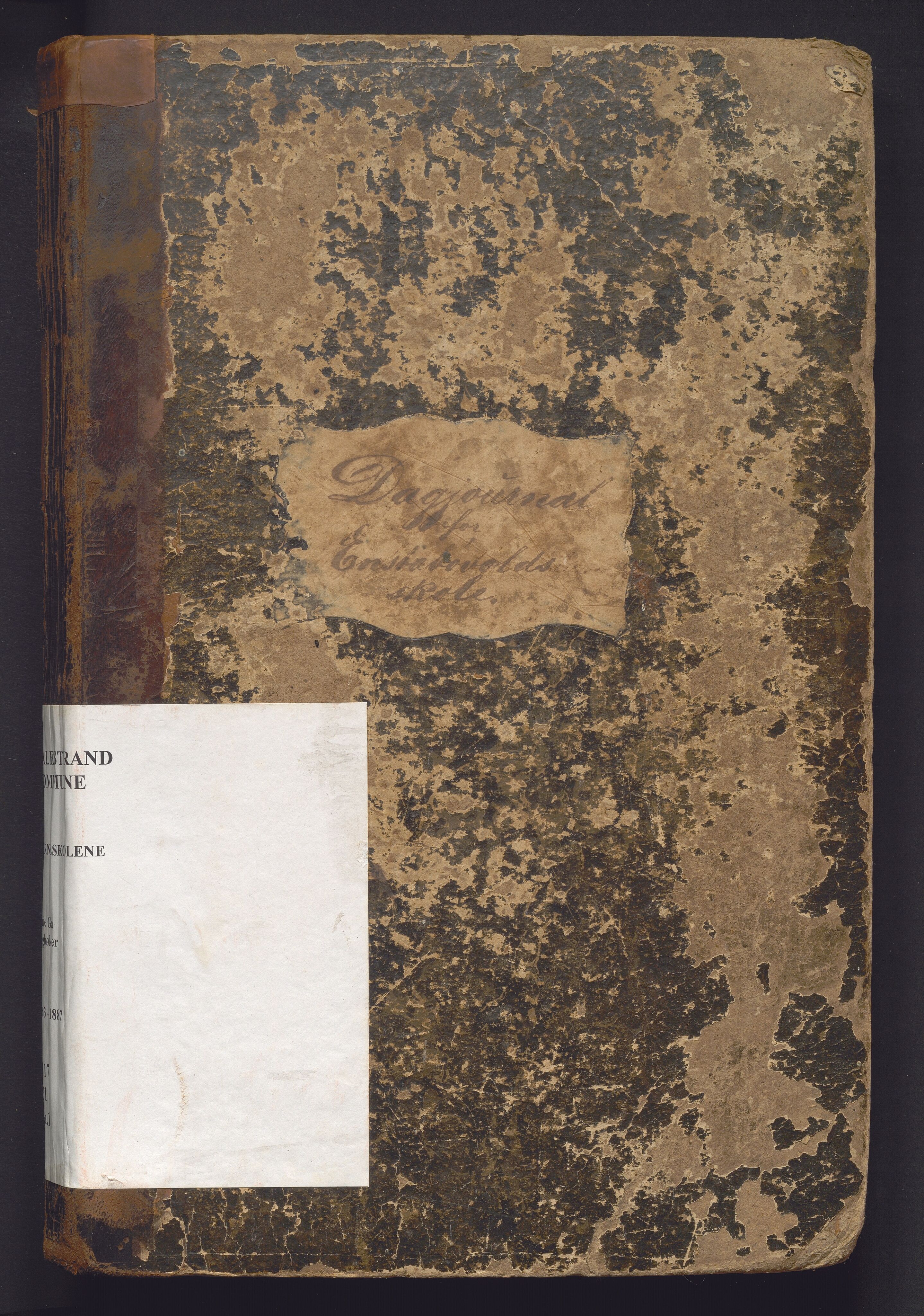 Valestrand kommune. Barneskulane, IKAH/1217-231/G/Ga/L0001: Dagjournal for læraren i Valestrand sogn, Stordøens præstegjeld. Inneheld fråver og ukentlige karakterer, 1863-1887