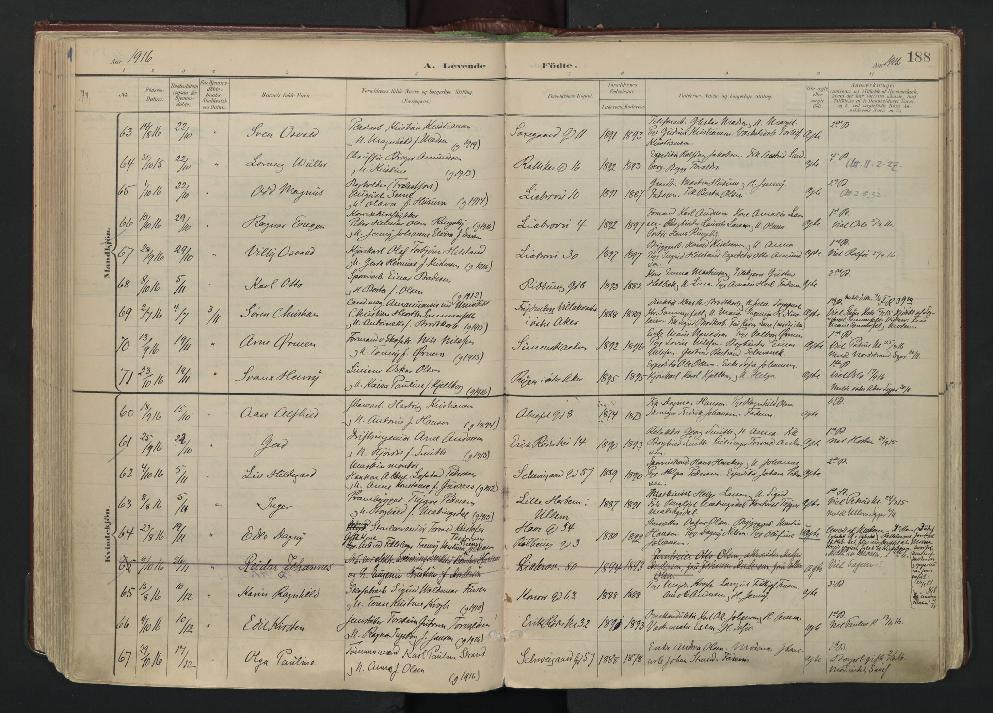 Gamlebyen prestekontor Kirkebøker, AV/SAO-A-10884/F/Fa/L0010: Ministerialbok nr. 10, 1895-1935, s. 188