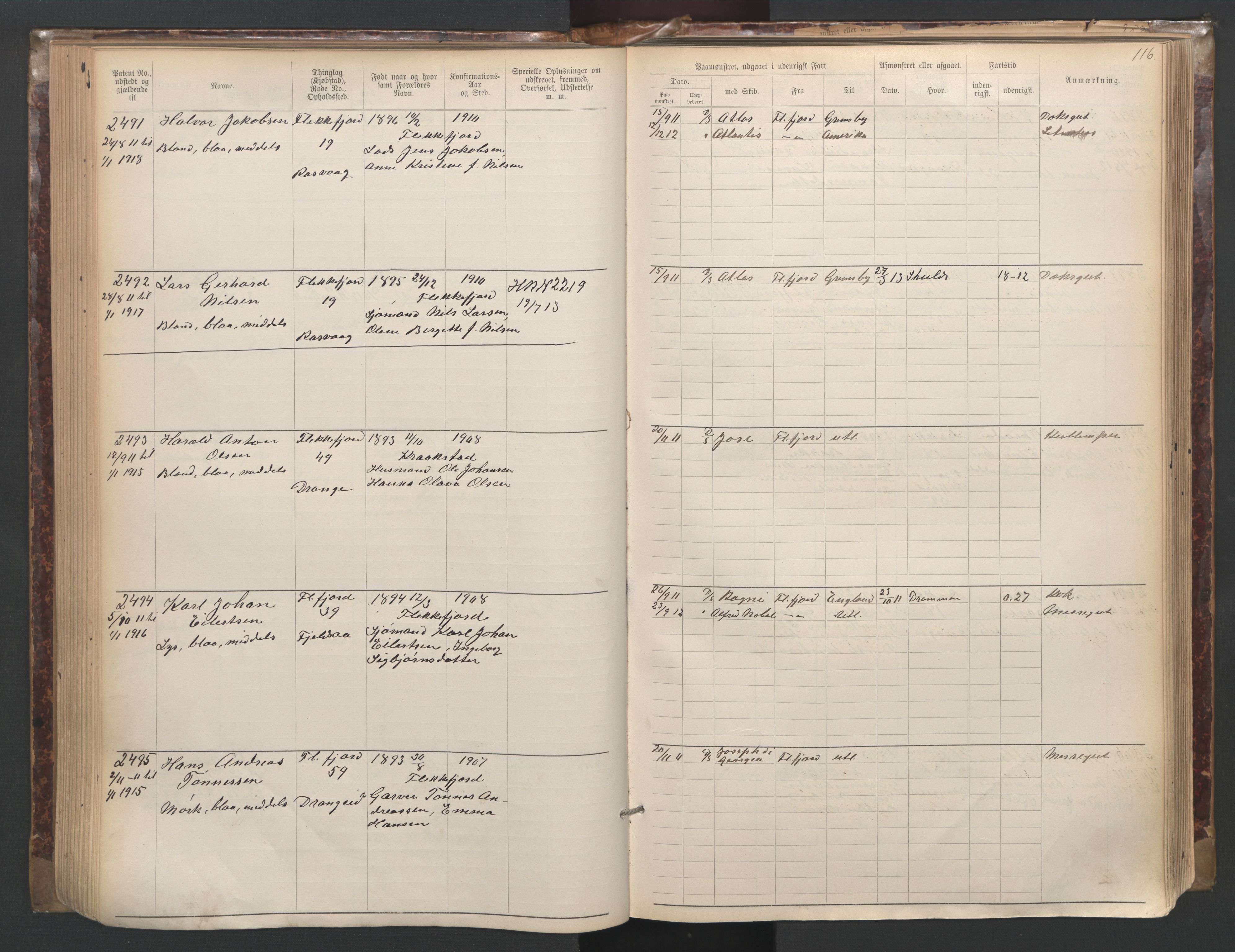 Flekkefjord mønstringskrets, SAK/2031-0018/F/Fa/L0003: Annotasjonsrulle nr 1921-2963 med register, N-3, 1892-1948, s. 147