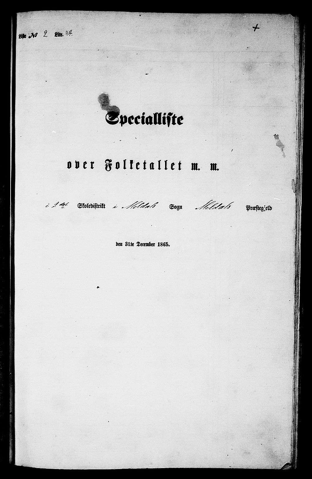 RA, Folketelling 1865 for 1636P Meldal prestegjeld, 1865, s. 36