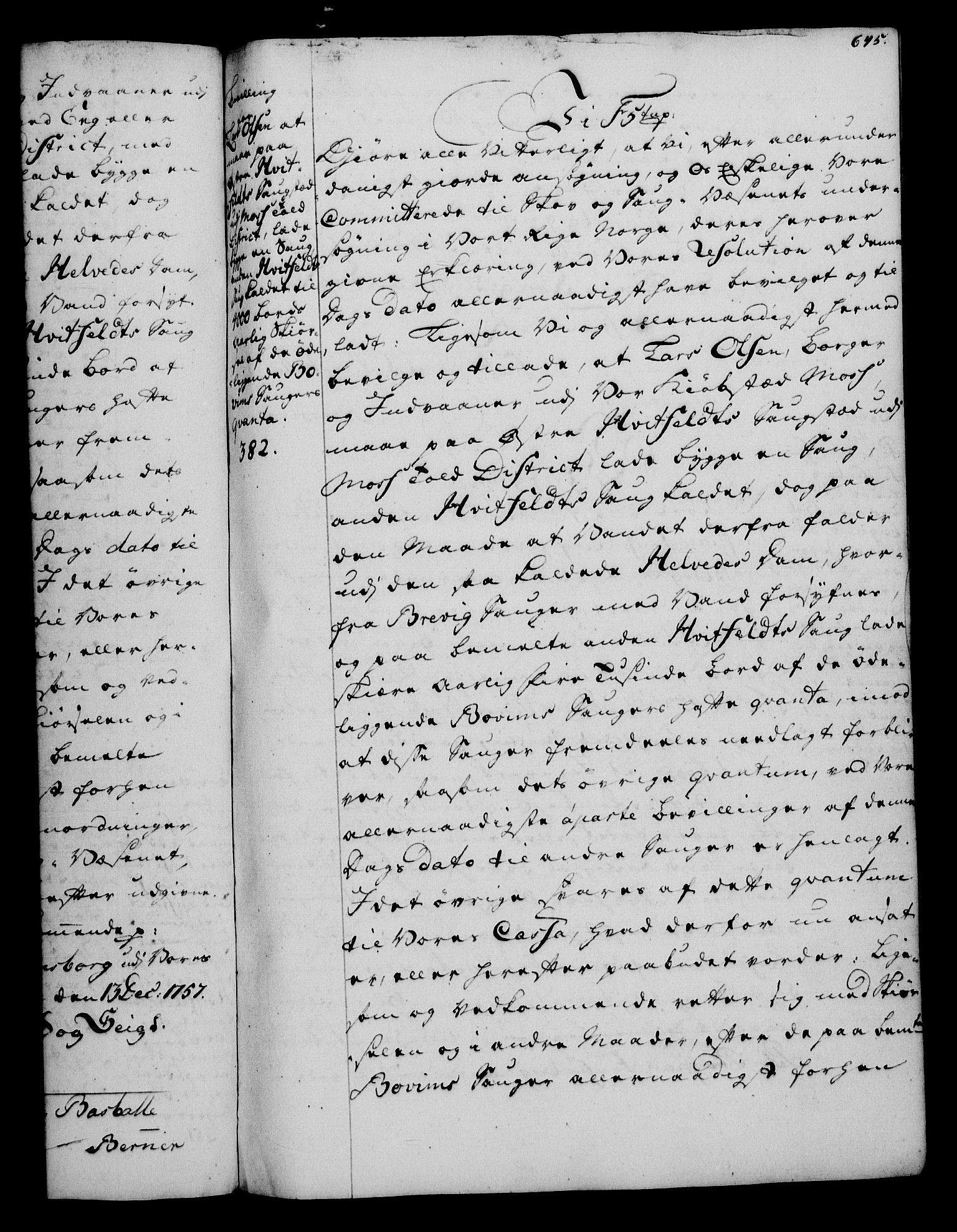 Rentekammeret, Kammerkanselliet, RA/EA-3111/G/Gg/Gga/L0006: Norsk ekspedisjonsprotokoll med register (merket RK 53.6), 1749-1759, s. 645