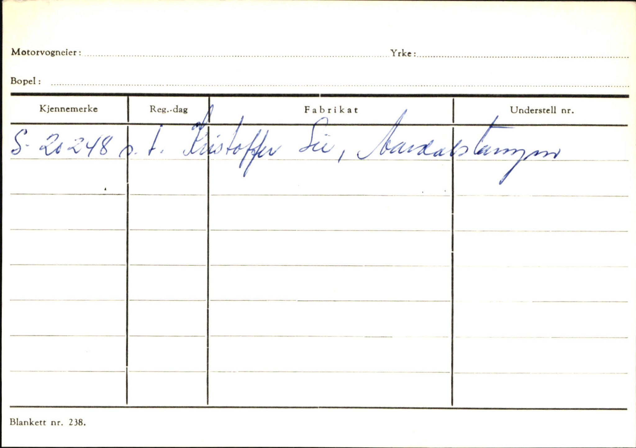 Statens vegvesen, Sogn og Fjordane vegkontor, SAB/A-5301/4/F/L0145: Registerkort Vågsøy S-Å. Årdal I-P, 1945-1975, s. 2359