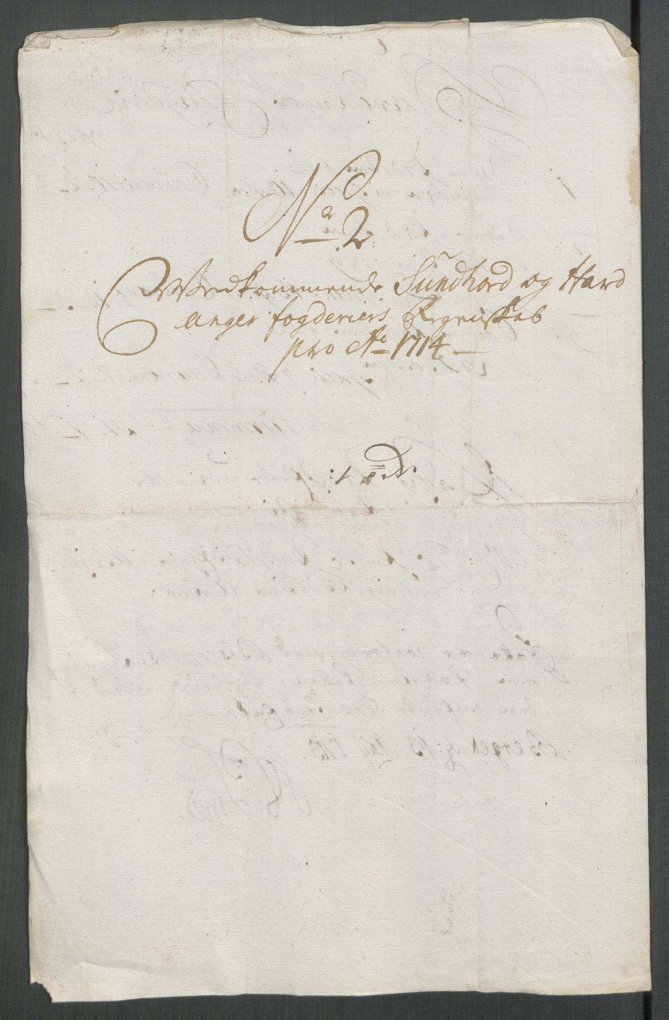 Rentekammeret inntil 1814, Reviderte regnskaper, Fogderegnskap, AV/RA-EA-4092/R48/L2990: Fogderegnskap Sunnhordland og Hardanger, 1714, s. 105