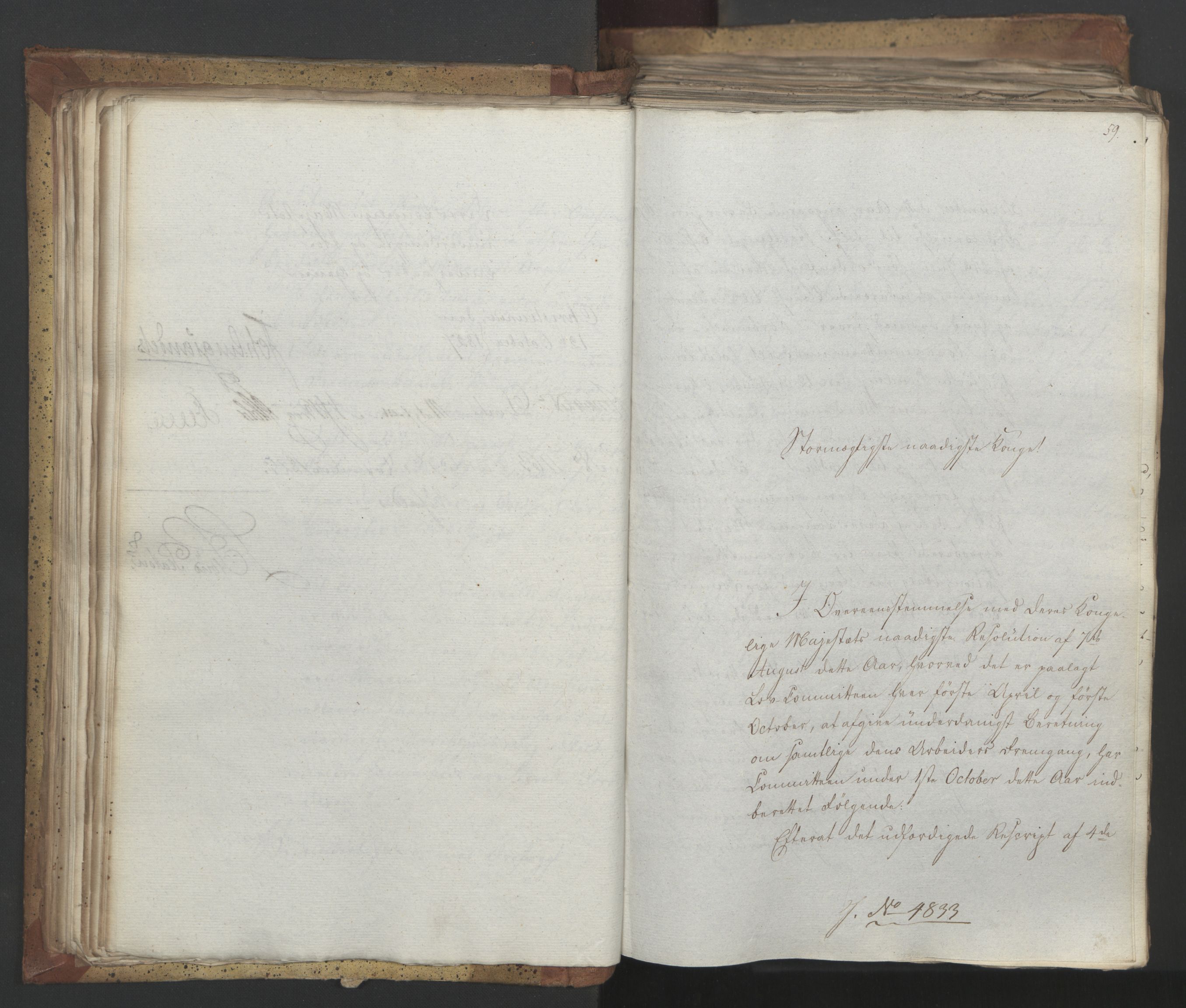 Statsrådsavdelingen i Stockholm, AV/RA-S-1003/D/Da/L0053: Regjeringsinnstillinger nr. 4800-5017, 1827, s. 101