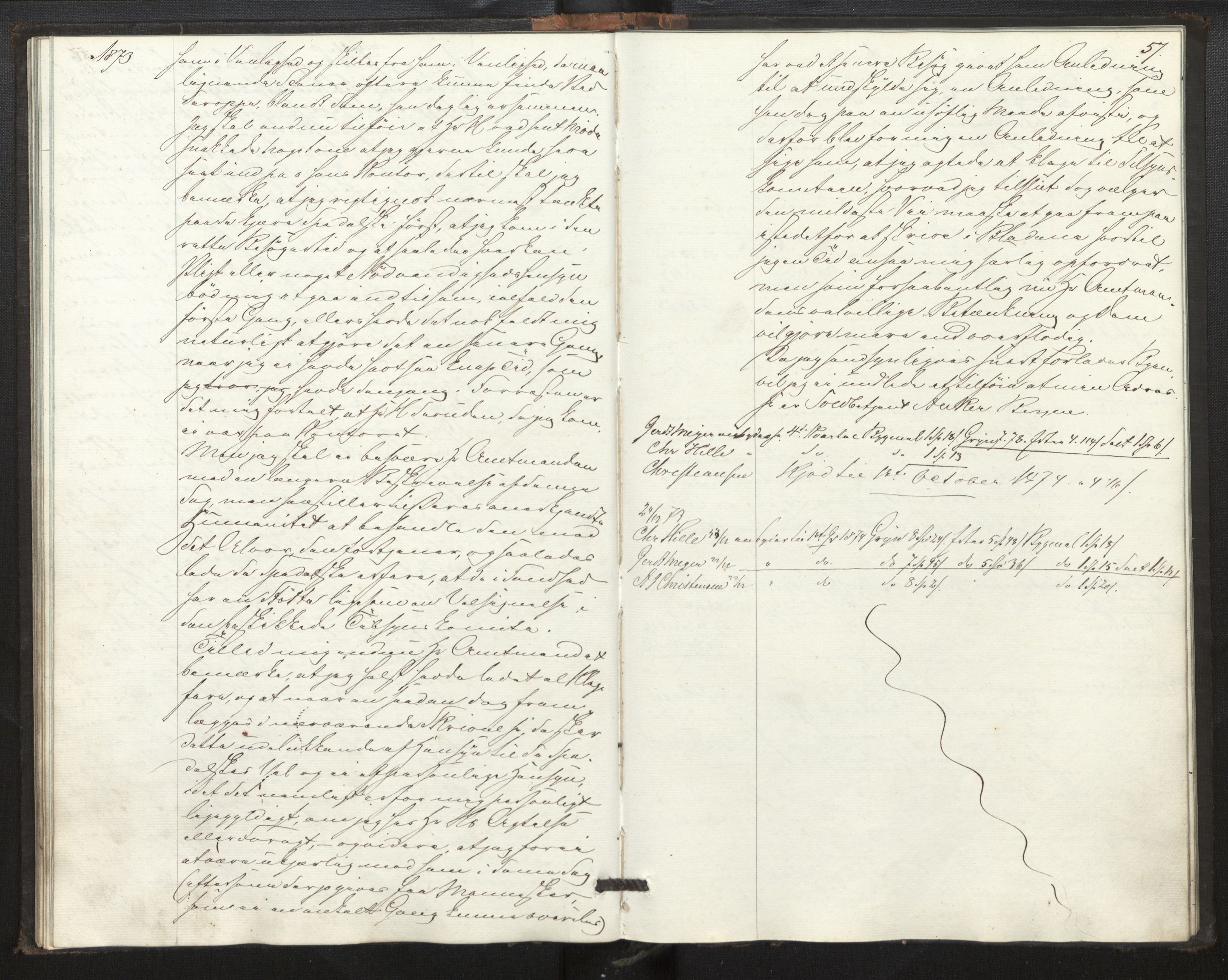 Lepraarkiver - Pleiestiftelsen for spedalske no.1, AV/SAB-A-60601/B.c/L0001: Journal, 1857-1882, s. 56b-57a