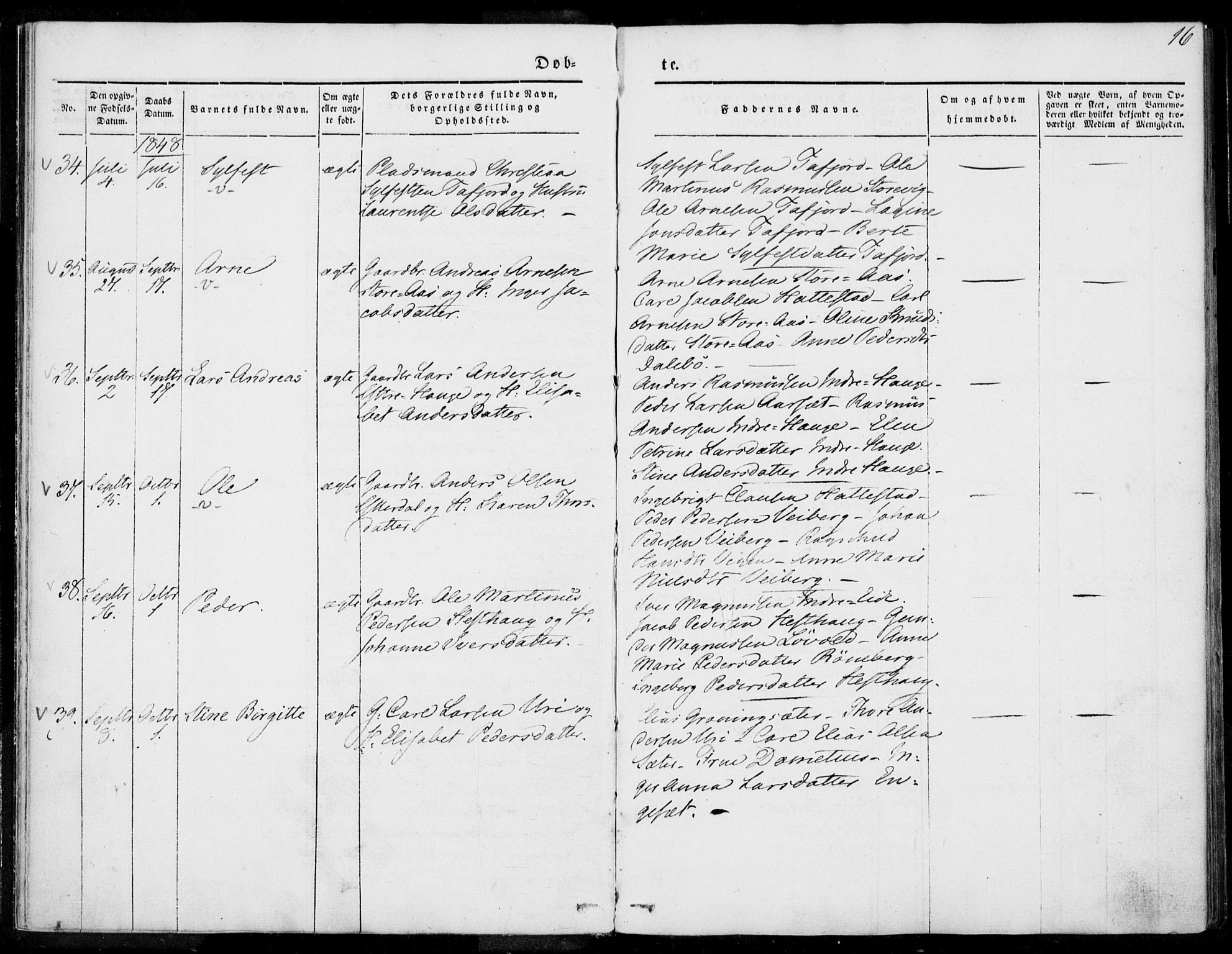 Ministerialprotokoller, klokkerbøker og fødselsregistre - Møre og Romsdal, AV/SAT-A-1454/519/L0249: Ministerialbok nr. 519A08, 1846-1868, s. 16