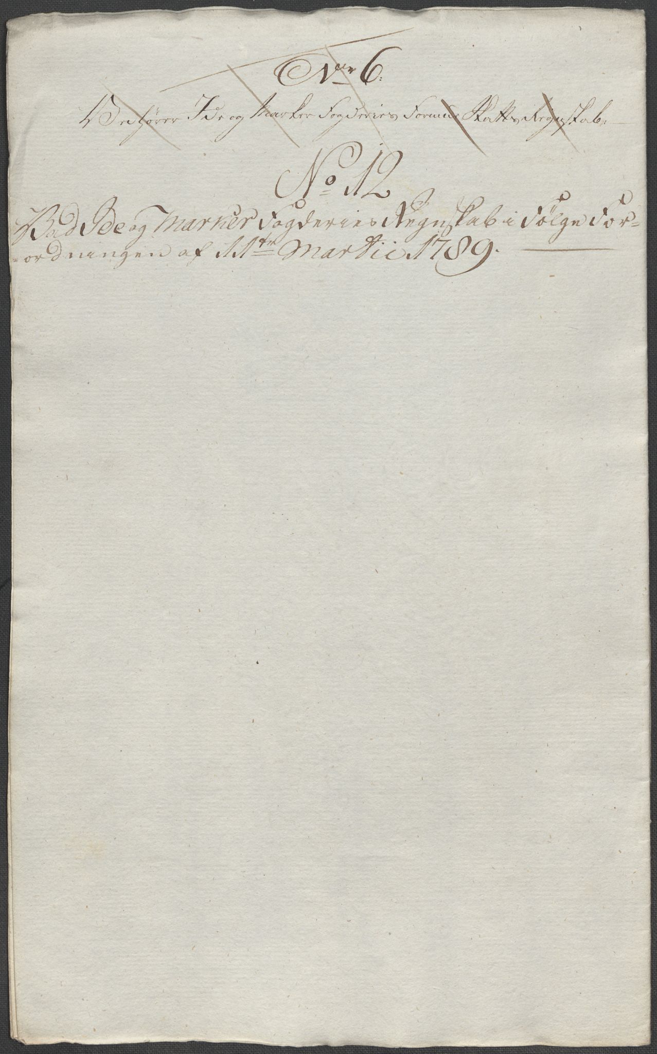 Rentekammeret inntil 1814, Reviderte regnskaper, Mindre regnskaper, AV/RA-EA-4068/Rf/Rfe/L0015: Holmestrand, Idd og Marker fogderi, 1789, s. 212