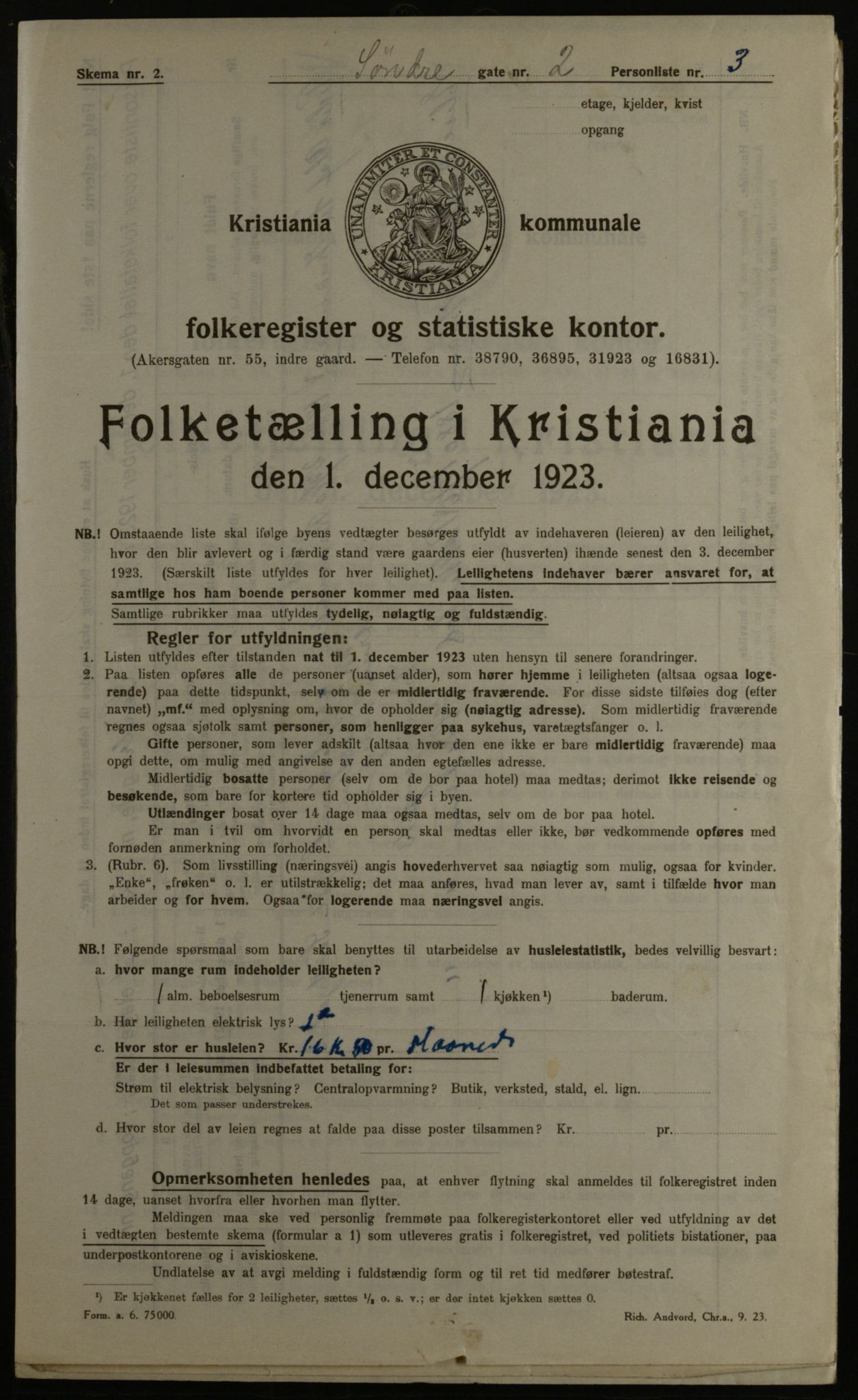 OBA, Kommunal folketelling 1.12.1923 for Kristiania, 1923, s. 117739