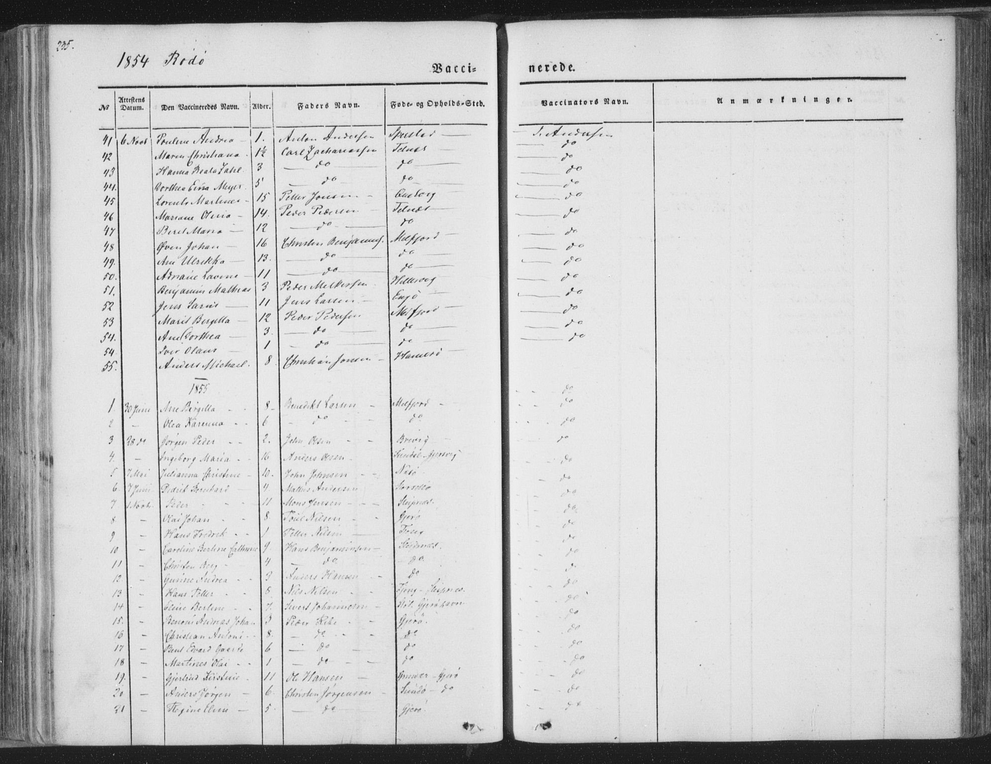 Ministerialprotokoller, klokkerbøker og fødselsregistre - Nordland, AV/SAT-A-1459/841/L0604: Ministerialbok nr. 841A09 /1, 1845-1862, s. 235