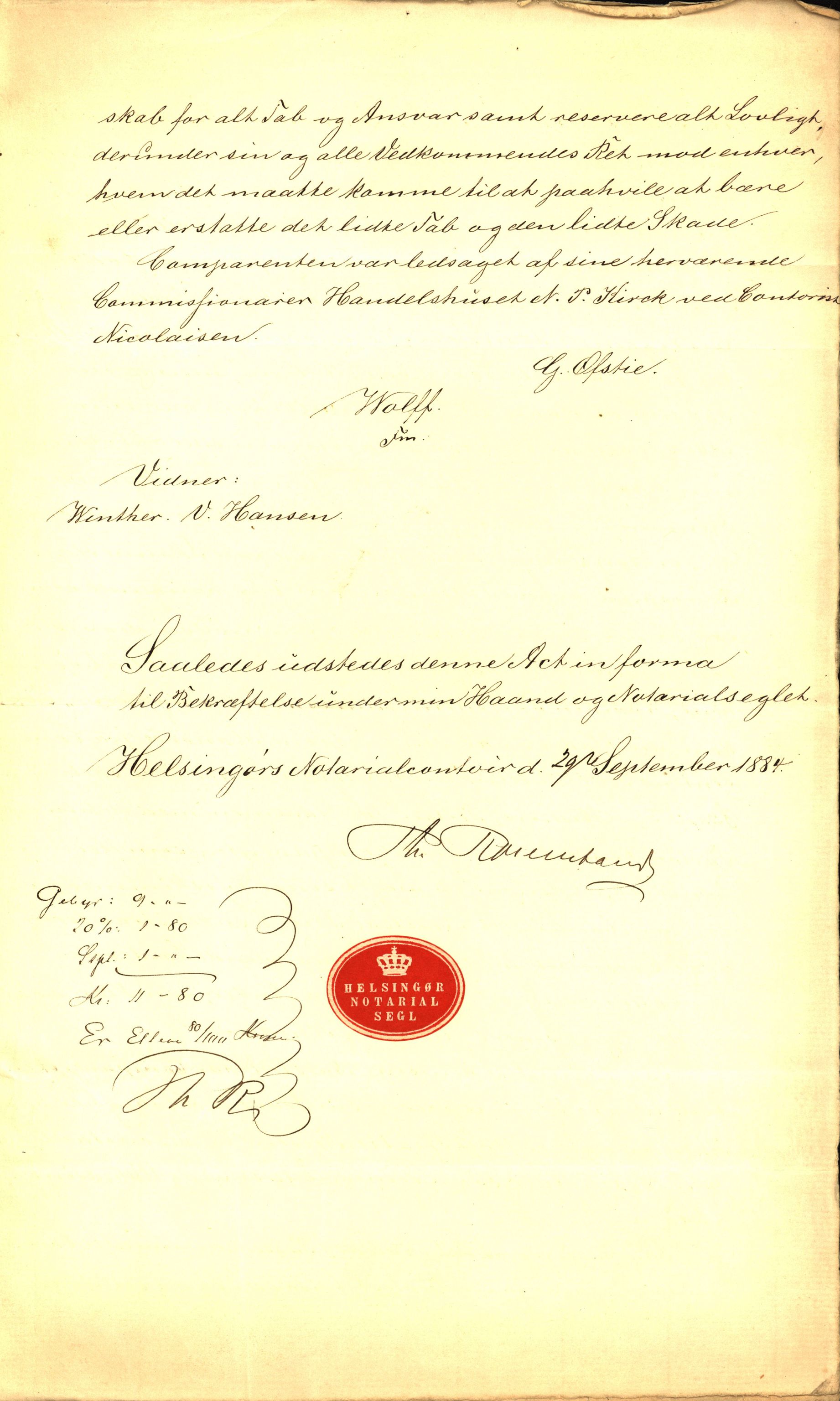 Pa 63 - Østlandske skibsassuranceforening, VEMU/A-1079/G/Ga/L0017/0001: Havaridokumenter / Triton, Albama, Alfen, 1884, s. 5